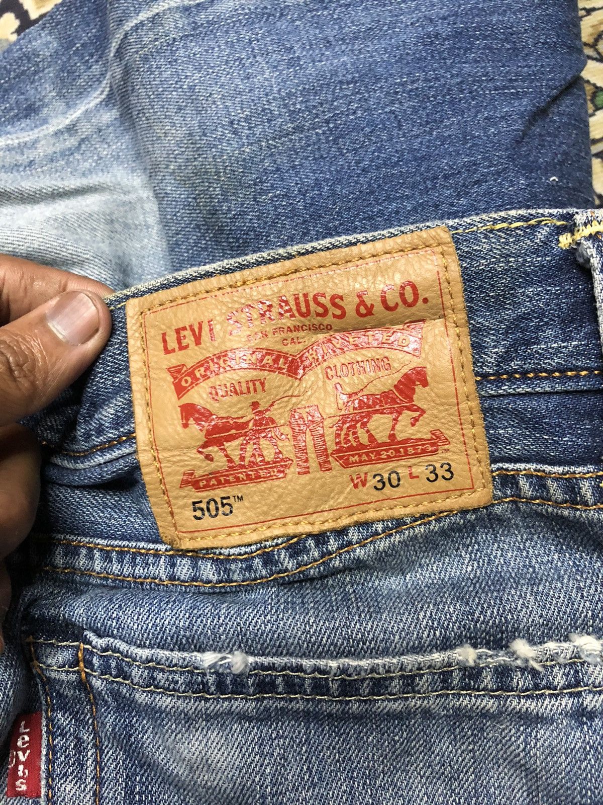 Levi's LEVIS 505 DISTRESSED DENIM Size US 30 / EU 46 - 7 Thumbnail