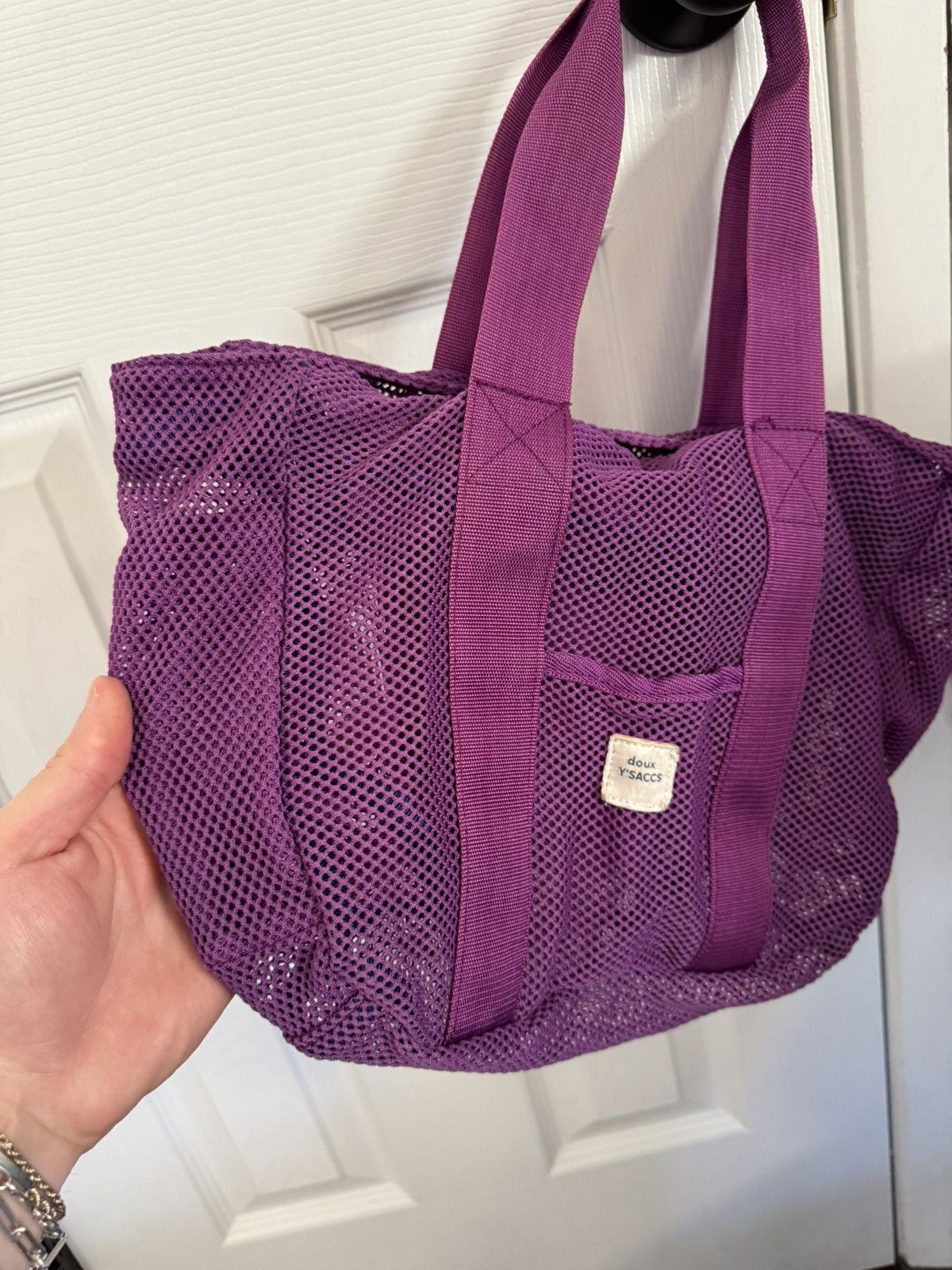 Yohji Yamamoto Y’SACCS Yohji Yamamoto Purple Mesh Tote Bag Made in Japan Size ONE SIZE - 2 Thumbnail
