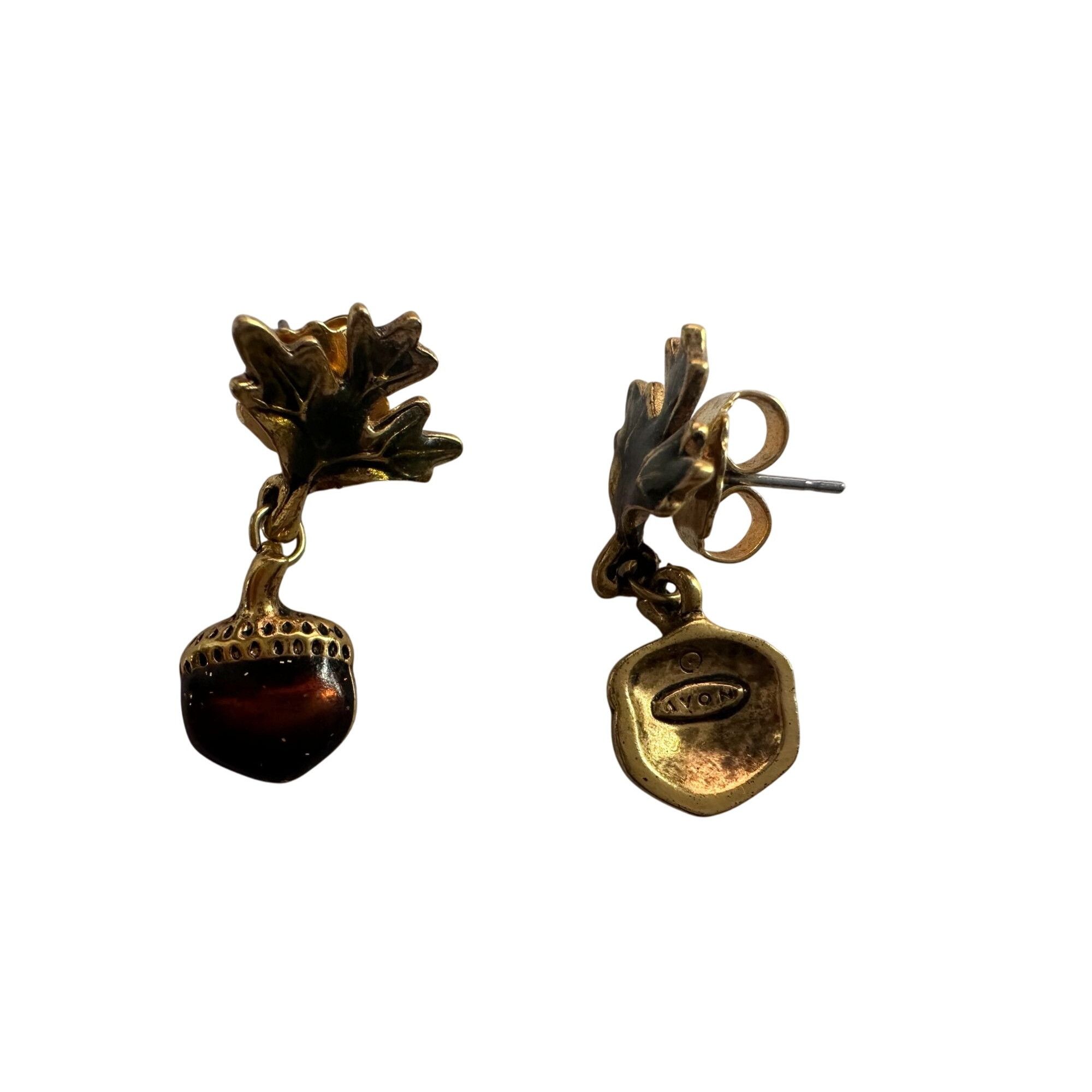 Other Vintage AVON Acorn and Leaf Gold Tone Dangle Drop Earrings Size ONE SIZE - 7 Thumbnail