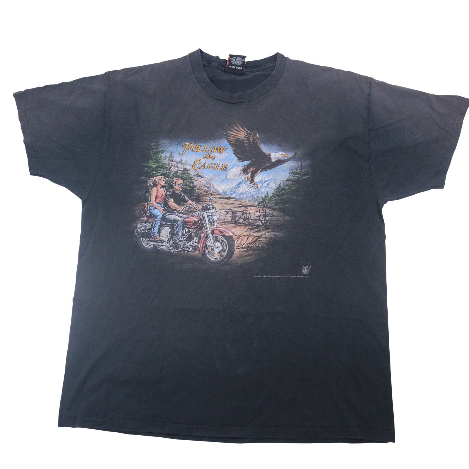 Vintage Vintage 3D Emblem "Follow the Eagle" Graphic T Shirt Size US XL / EU 56 / 4 - 1 Thumbnail