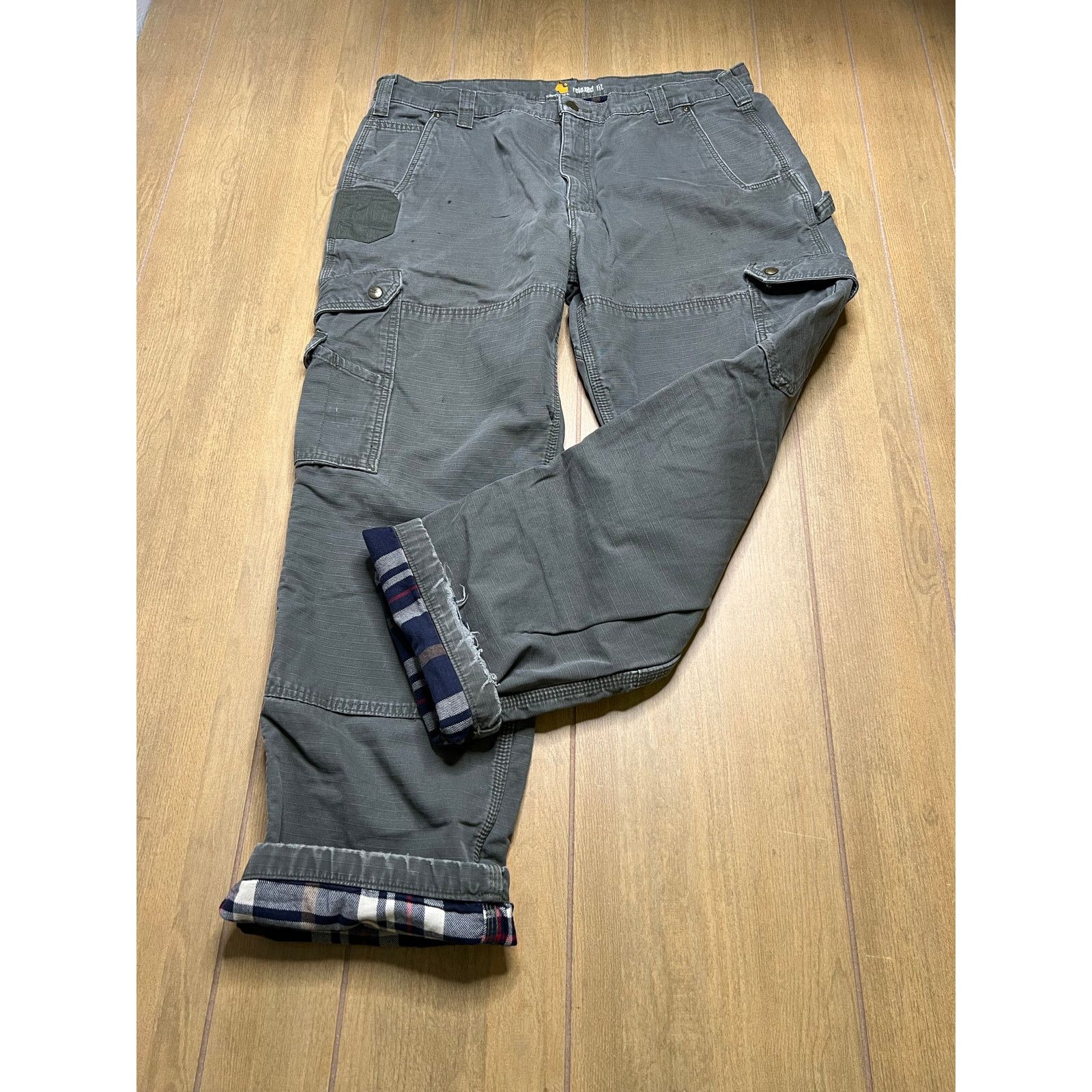 Carhartt Vintage Carhartt Cargo Double Knee flannel-lined Sz 38x30 Size US 40 / EU 56 - 1 Thumbnail