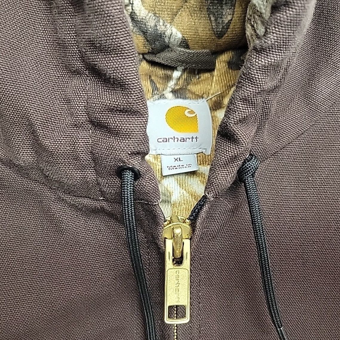 Carhartt VINTAGE Carhartt x Realtree Active Jacket Men XL Canvas Quilted Camo Hood Brown Lace? Size US XL / EU 56 / 4 - 5 Thumbnail
