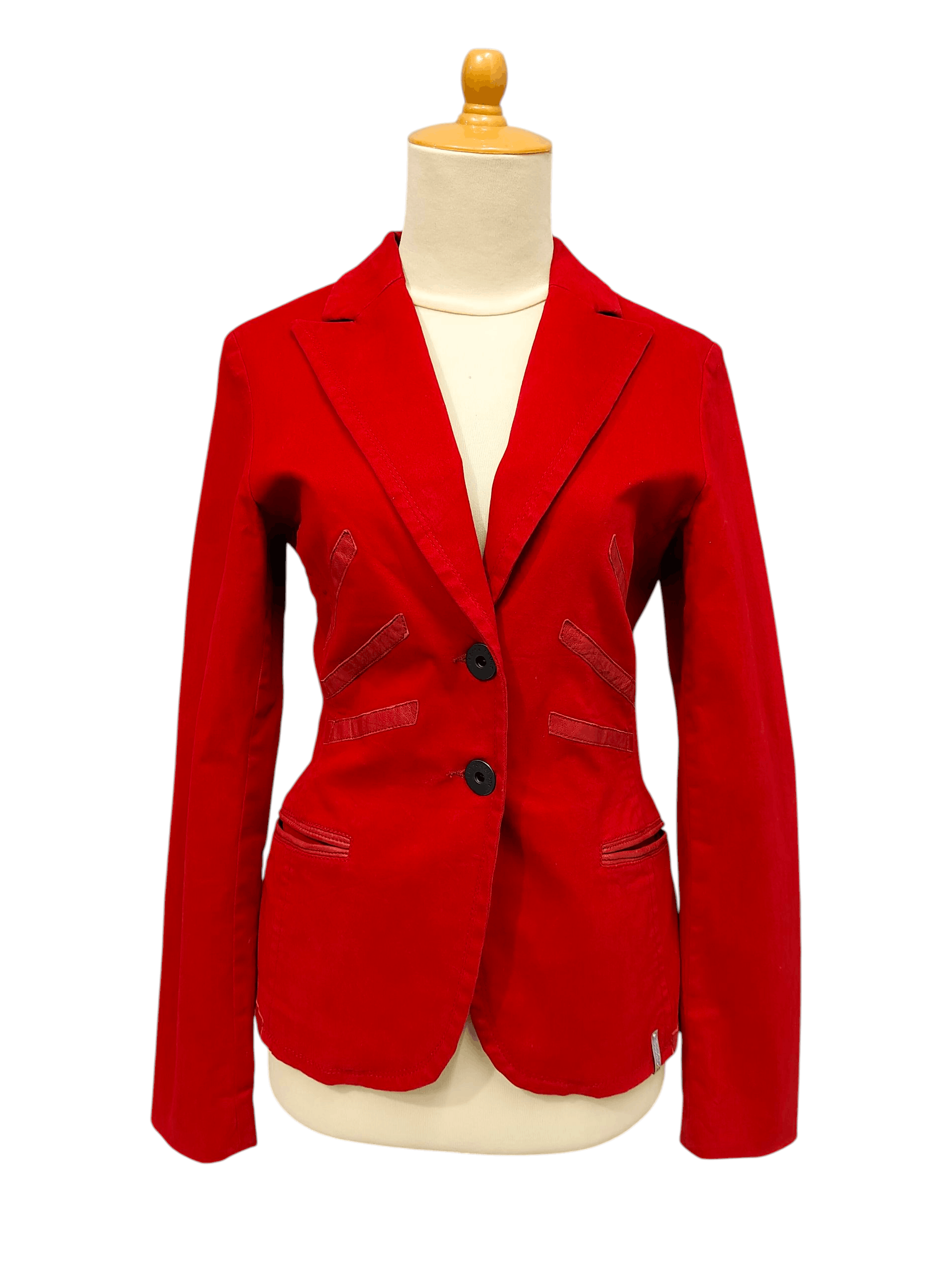 00s Versace Sport Line Archive Tailored Leather Trim Blazer
