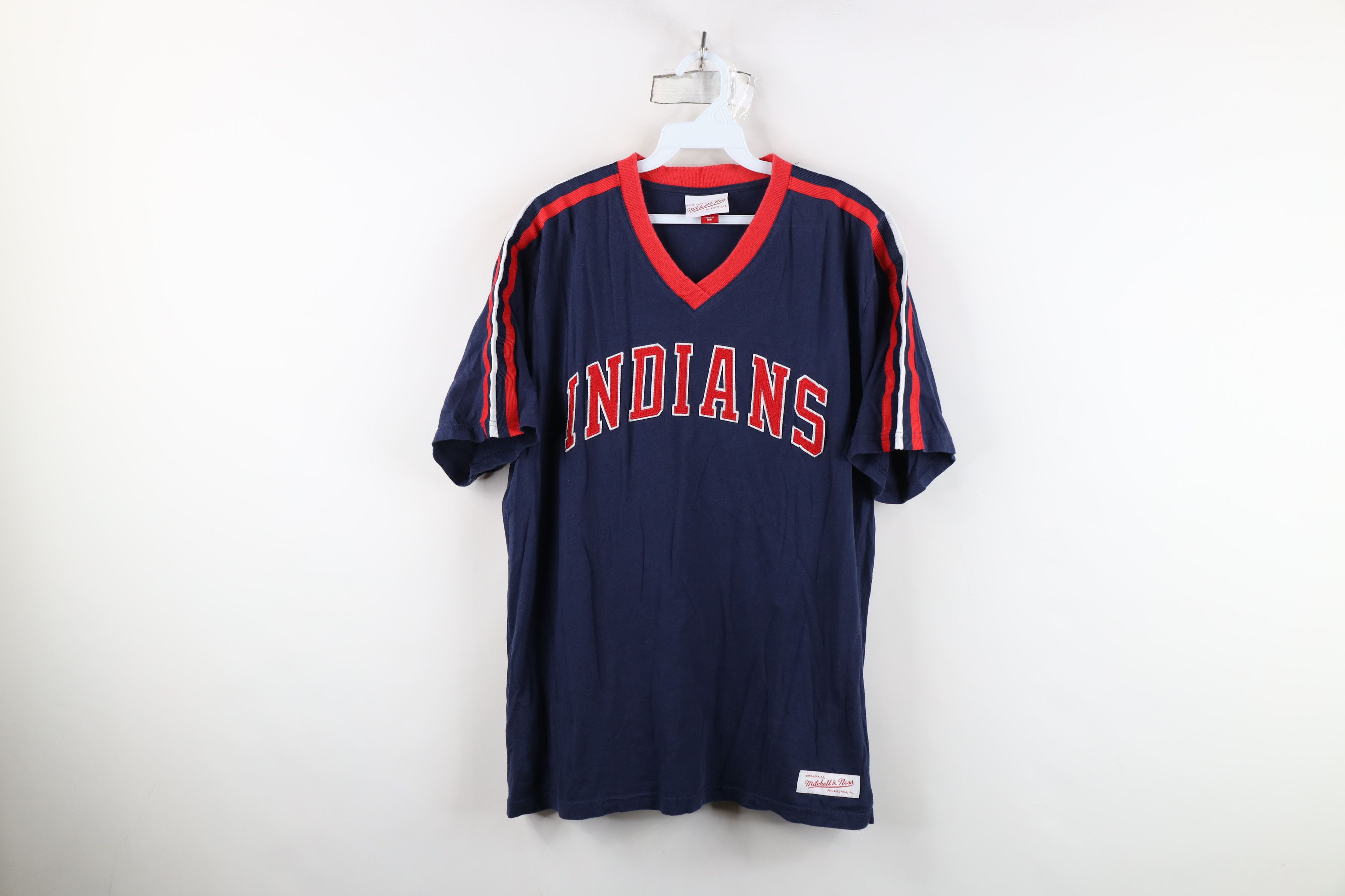 Mitchell Ness Cleveland Indians Baseball Jersey T-Shirt