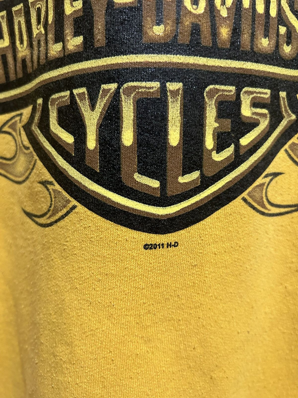 Harley Davidson Vintage Y2K Harley Davidson Yellow Iowa Mens L Hoodie Size US L / EU 52-54 / 3 - 2 Thumbnail