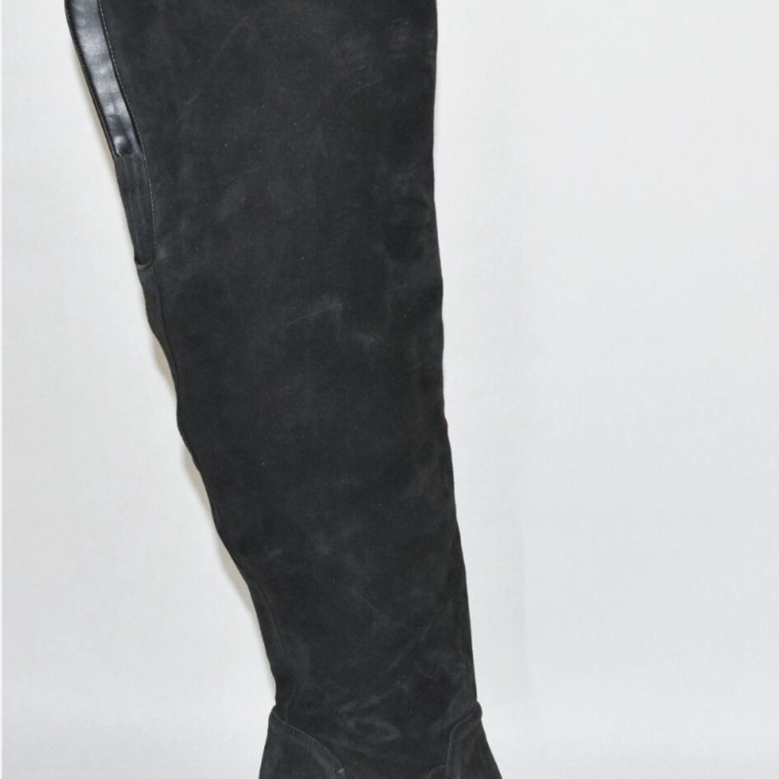 Vince Camuto Vince Camuto Melaya Black Suede Over The Knee Heeled Boots Size US 6 / IT 36 - 4 Thumbnail