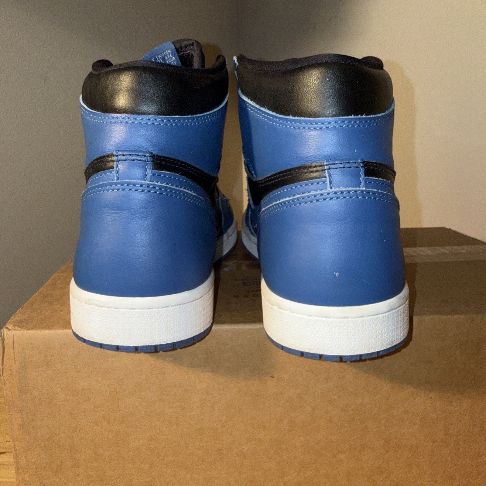 Jordan Brand Air Jordan 1 High OG "Dark Marina Blue" Black Blue555088-404 Size US 12 / EU 45 - 5 Thumbnail