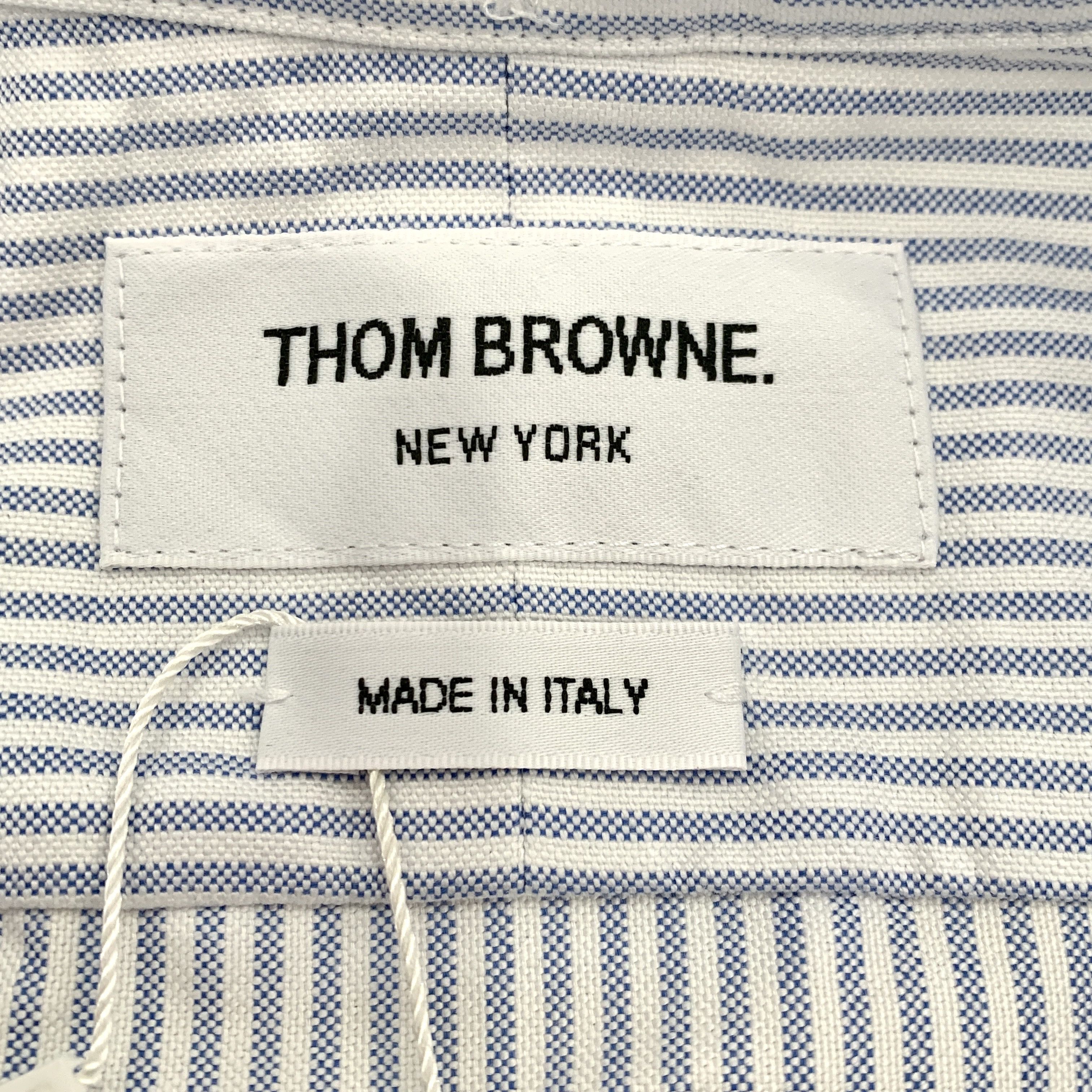 Thom Browne Thom Browne Blue and white striped tie shirt Size XS / US 0-2 / IT 36-38 - 8 Thumbnail