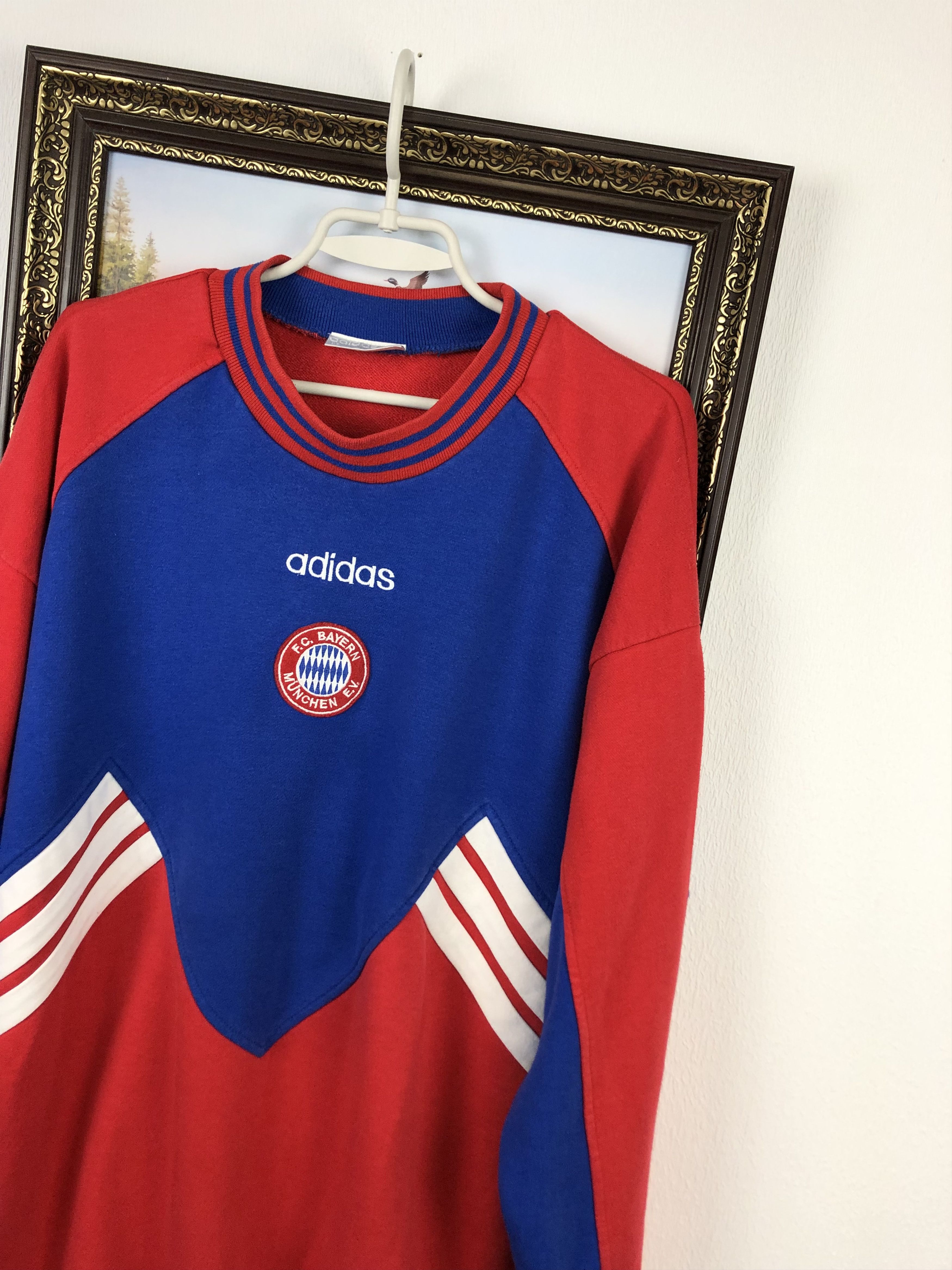 Adidas Vintage 90's Bayern Munich Football Sweatshirt Soccer Rare Size US L / EU 52-54 / 3 - 4 Thumbnail