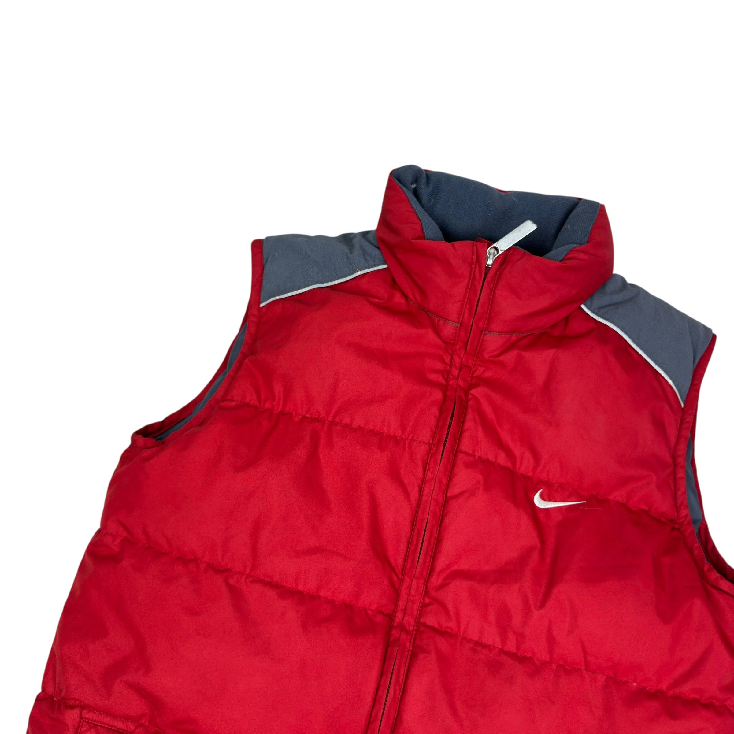 Nike Nike Women's Red Swoosh Hype Puffer Down Vest Large (14-16) Size L / US 10 / IT 46 - 3 Thumbnail