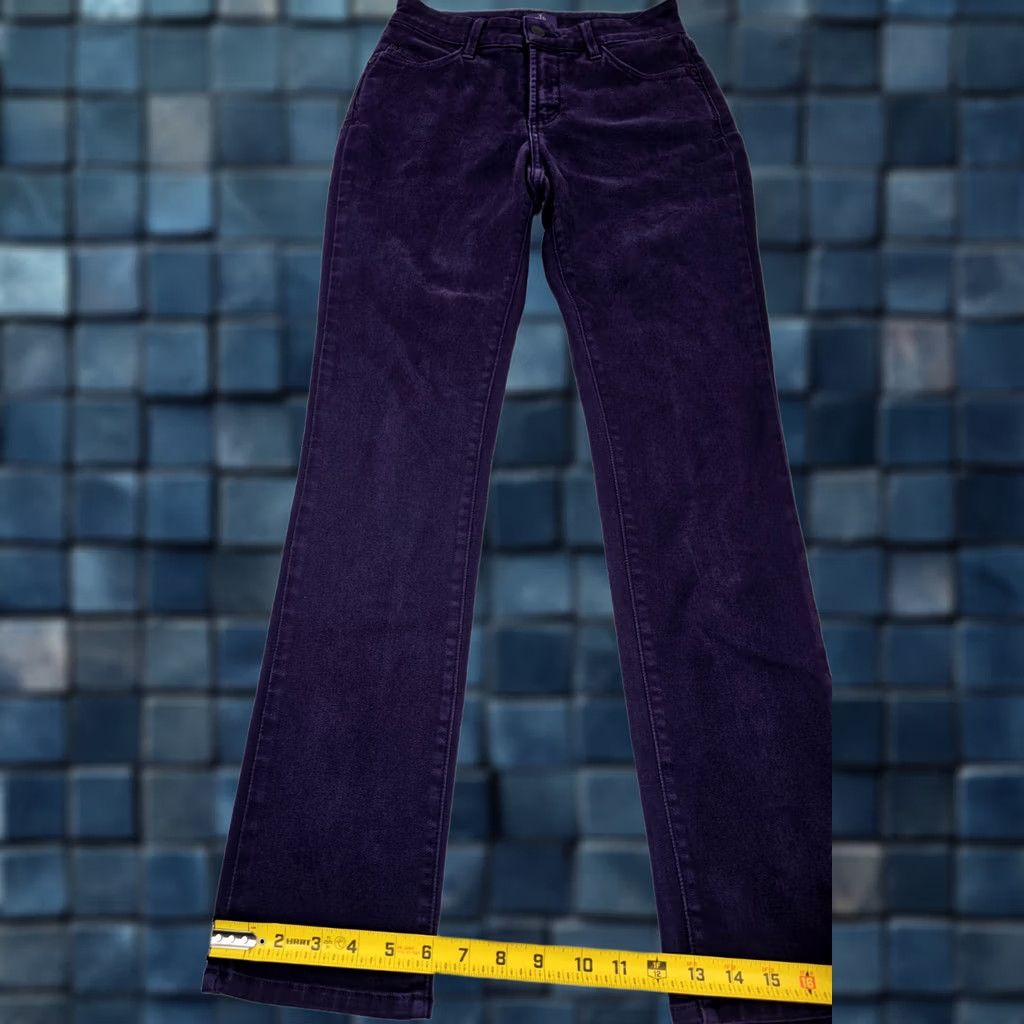 NYDJ NYDJ Marca Legging Lift Tuck Straight Leg Pant Women 4 Purple Denim Cotton Blend Spandex 30.5 Inseam 26 Waist 4/38 Size 27" / US 4 / IT 40 - 1 Thumbnail