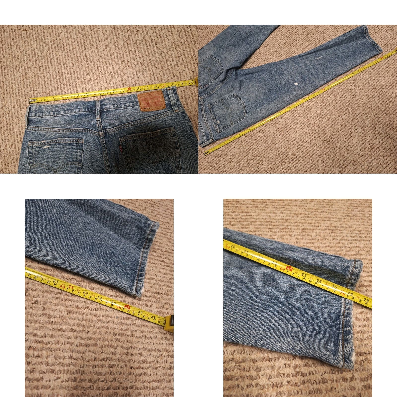 Levi's VINTAGE Levi's 501 CT Jeans Women's 30x32 Button Fly Distressed Grunge Punk Rock Rework Size 30" / US 8 / IT 44 - 8 Thumbnail
