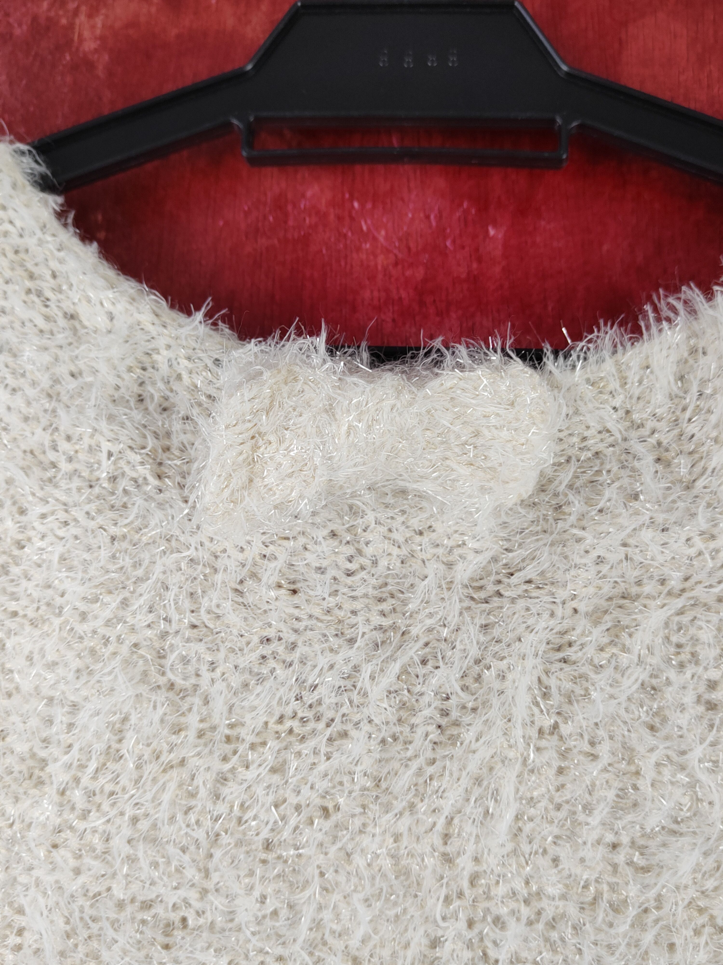 Japanese Brand Glacier Cream Shag Shaggy Fur Mohair Knitwear #S1930 Size M / US 6-8 / IT 42-44 - 8 Thumbnail