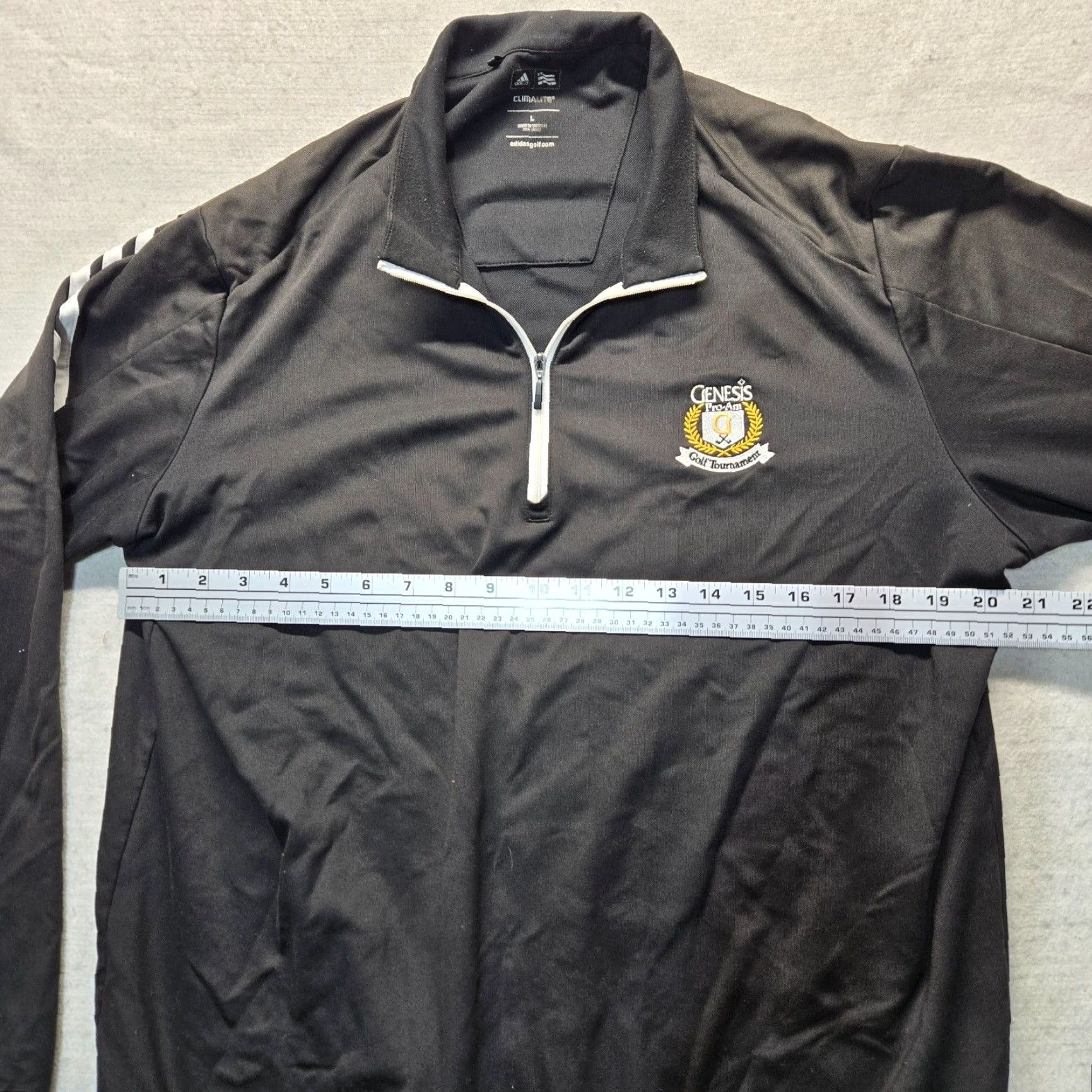 Adidas Genesis Golf Tournament Adidas Climalite Jacket Black Long Sleeve Half Zip Large Mens Size US L / EU 52-54 / 3 - 5 Thumbnail