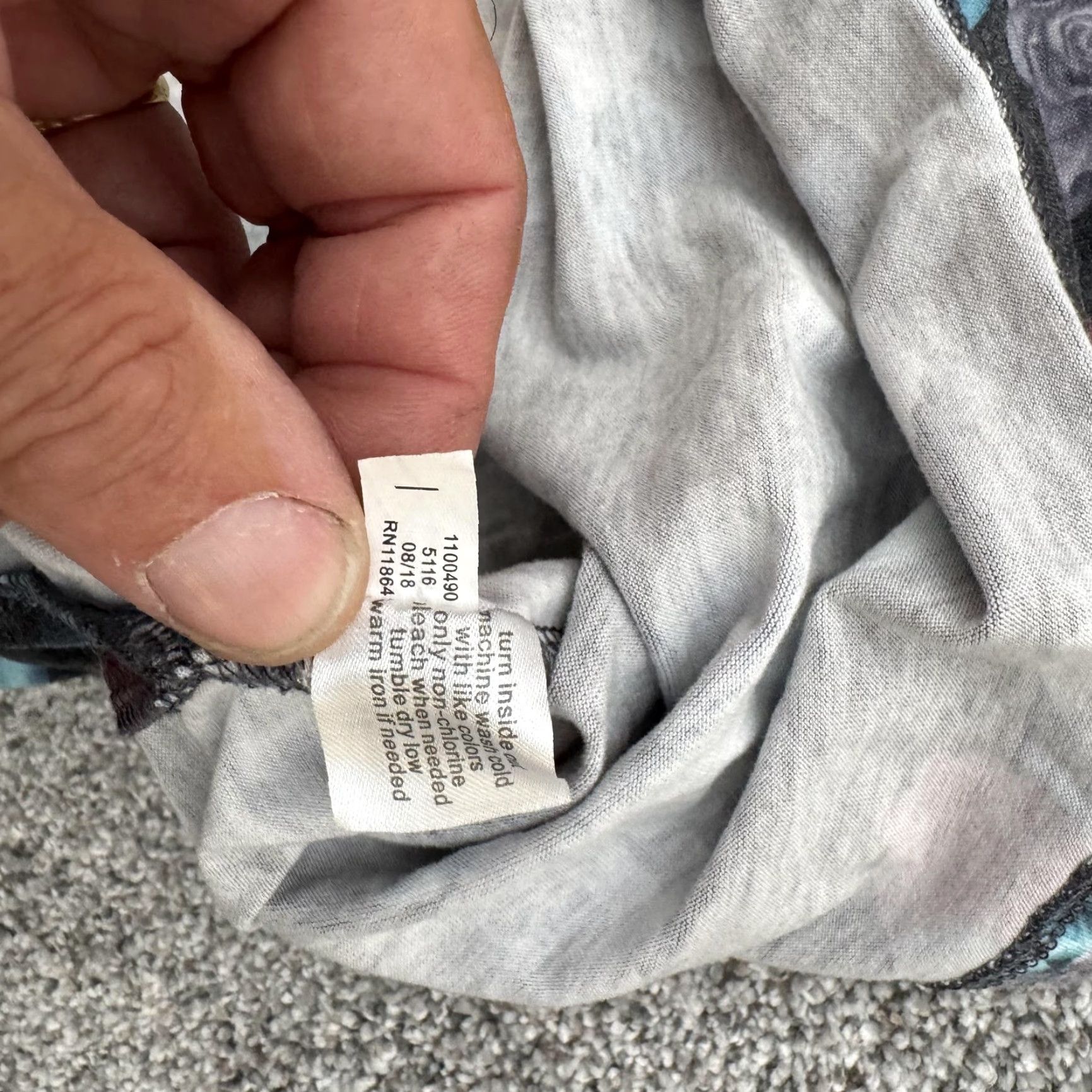 Vintage Lane Bryant Top 2XL T-Shirt Women 2XL Gray Floral V-Neck 3/4 Sleeve Tunic Boho Chic Cottagecore Whimsigoth Relaxed Vintage No Size XXL / US 16-18 / IT 52-54 - 6 Thumbnail
