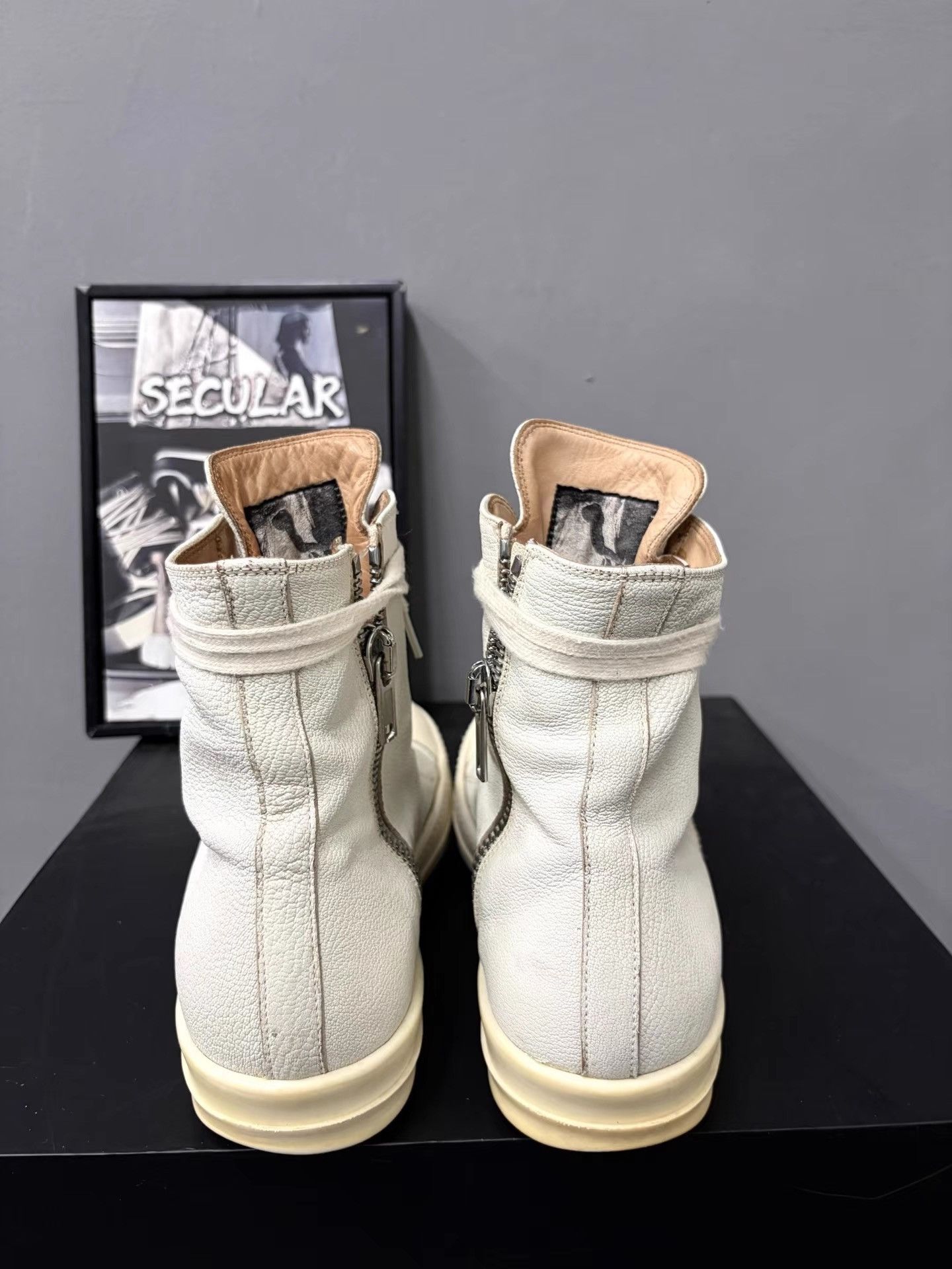 Rick Owens Rick Owens Mainline Leather High-Top Sneakers K34 Size US 8 / EU 41 - 7 Thumbnail