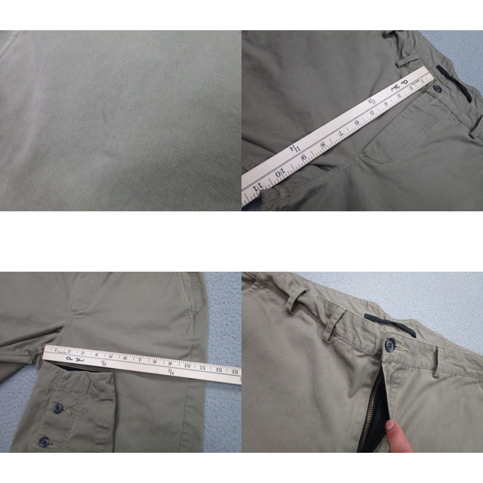 Olive Endovanera Mens Chino Pants 32 Tapered Beige Cotton Blend Regular Fit Size US 32 / EU 48 - 8 Thumbnail