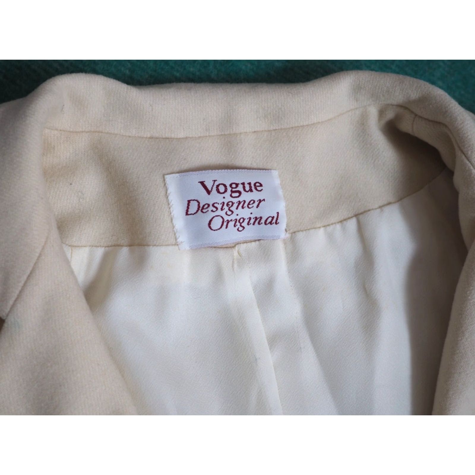Vogue VTG 70s Vogue Designer Original Cream Ivory Wool Ivy Prep Blazer Jacket Womens M Size M / US 6-8 / IT 42-44 - 4 Thumbnail