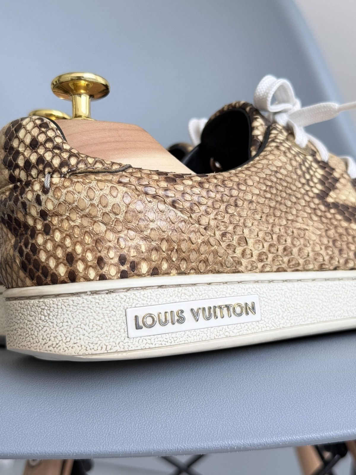 Louis Vuitton Louis Vuitton Style Python Leather Low Top Sneakers Size US 8 / IT 38 - 11 Thumbnail