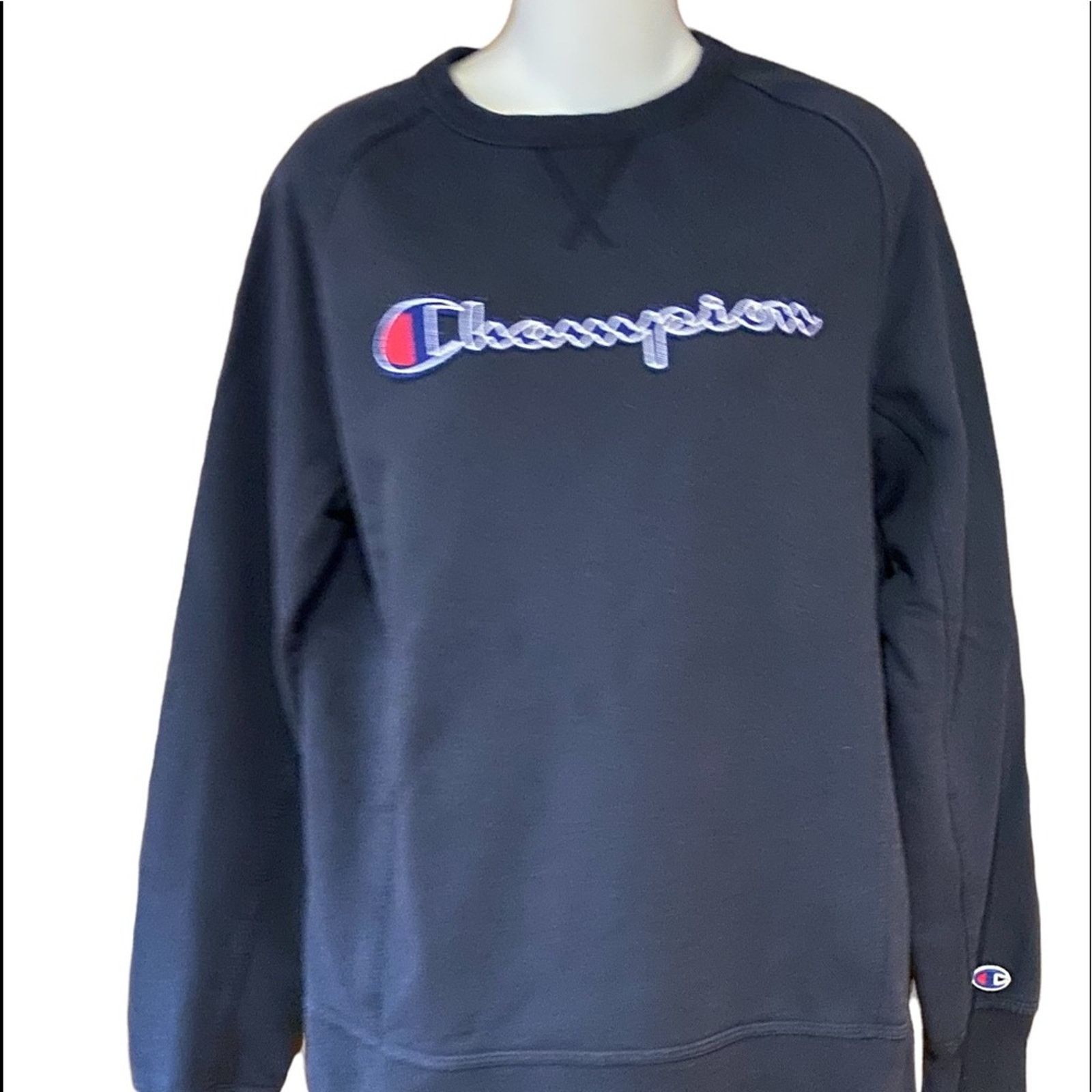Champion Champion Navy Blue Size Medium Sweatshirt with Patch Logo Size US M / EU 48-50 / 2 - 1 Thumbnail
