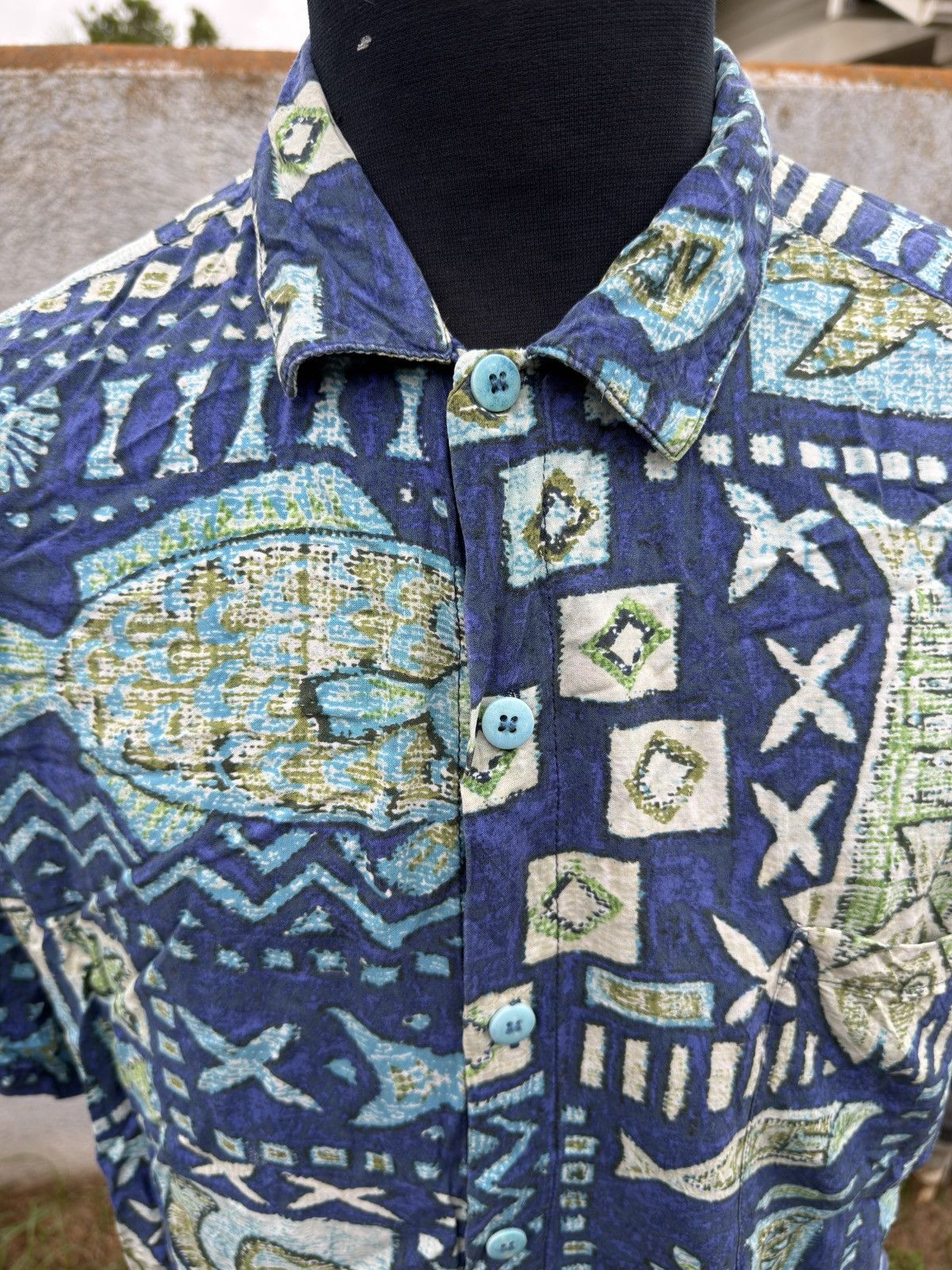 Jams World PreOwned Jams World Hawaiian Print Blue/Green Men's Large Size US L / EU 52-54 / 3 - 3 Thumbnail