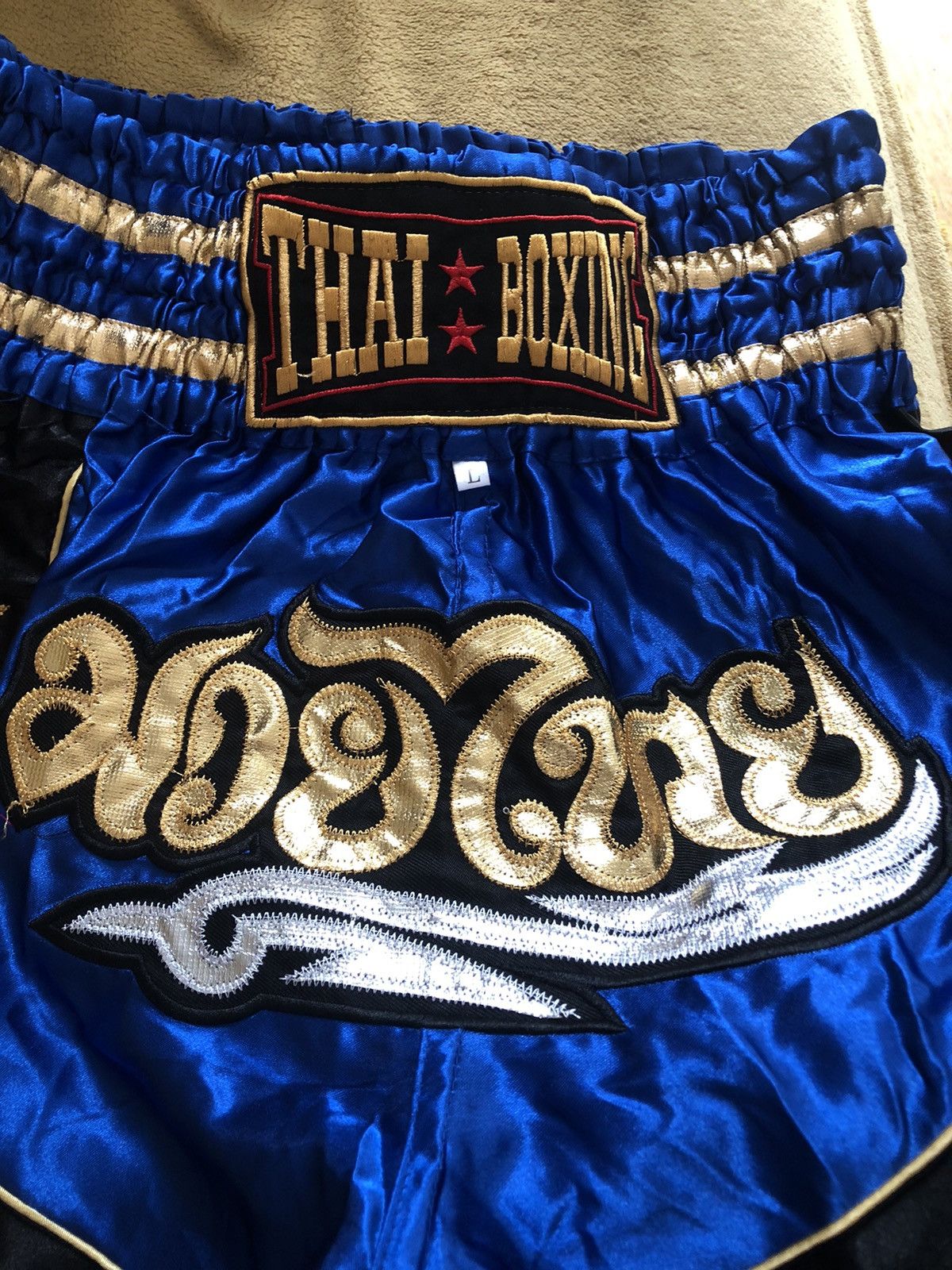 Other × Vintage THAI BOXING VINTAGE QUALITY MUAY SPORT SHORTS Size US 31 - 3 Thumbnail