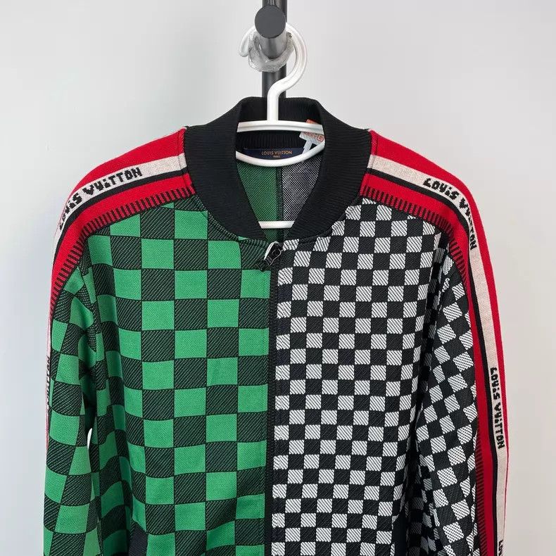 Louis Vuitton Louis Vuitton Grey-green checkerboard paneled jacket Size US M / EU 48-50 / 2 - 4 Thumbnail