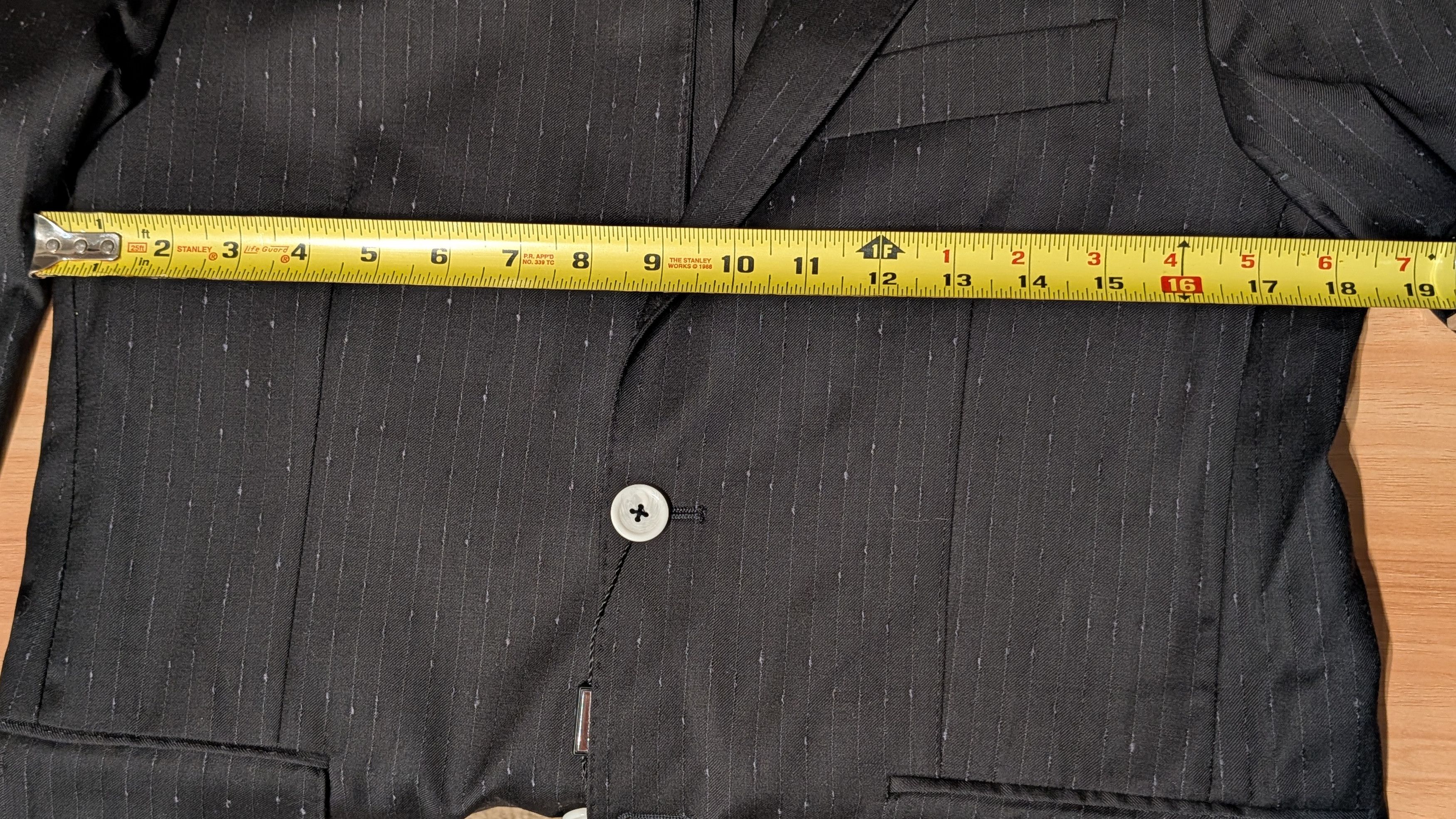 Other Designer Men's Black Blazer Made In Italy Luxury Wool Sz 48 Size 48R - 6 Thumbnail