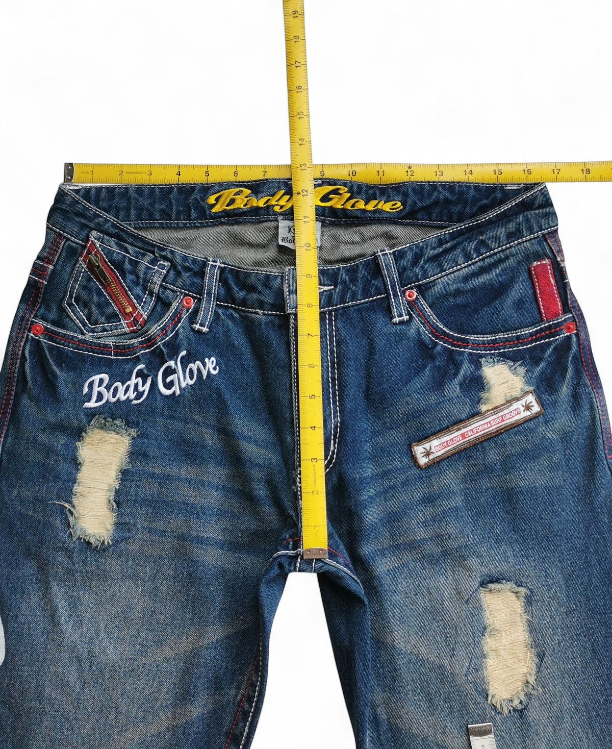 Body Glove 90s Body Glove California Surf Groove Denim Pants Size US 33 - 12 Thumbnail
