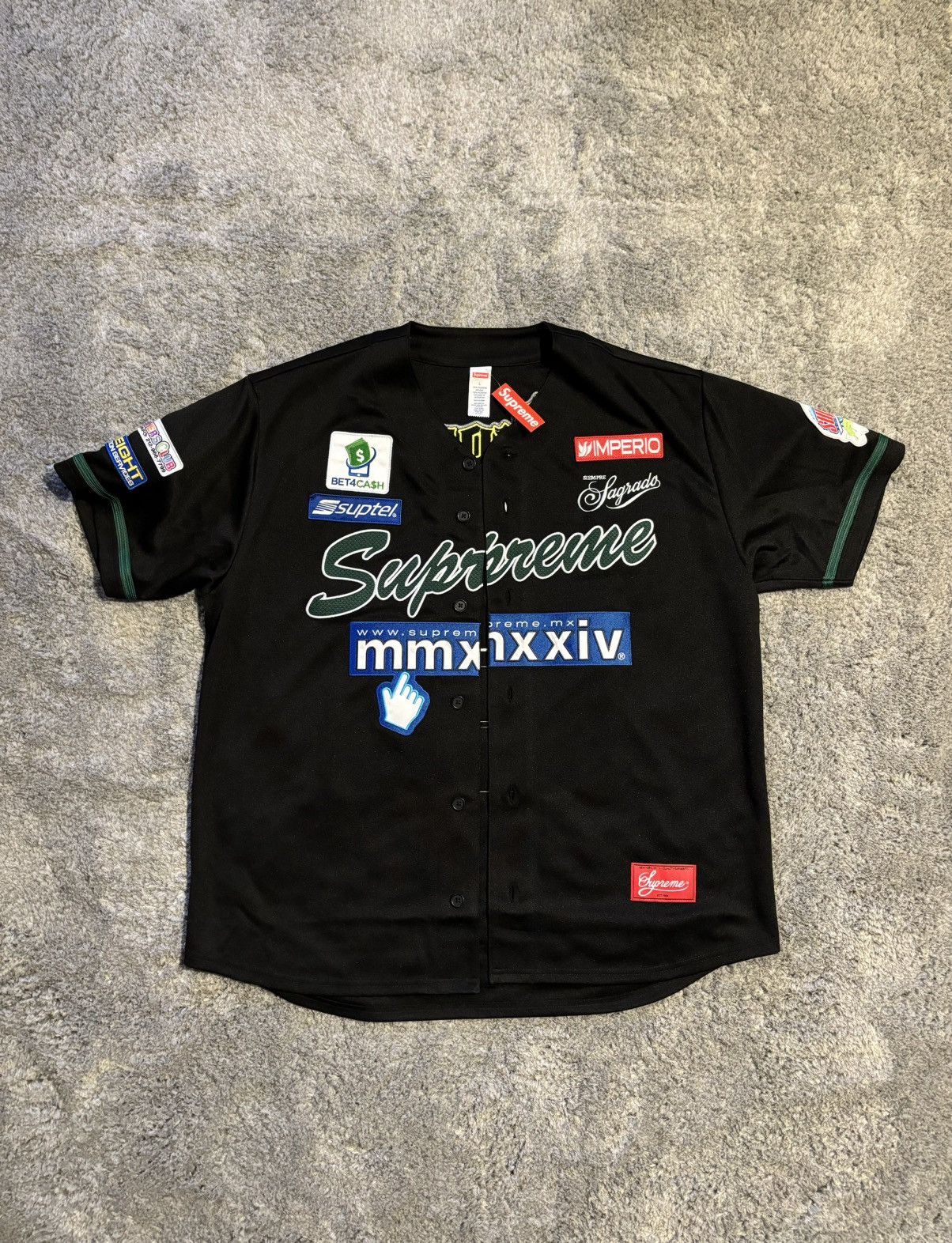 Supreme Supreme Chosen One base ball jersey black SS24 | Grailed