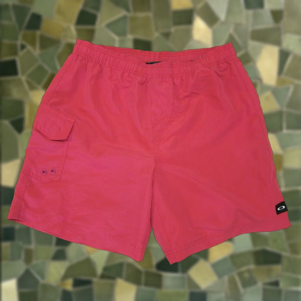 Oakley Oakley Pink Swim Beach Lined High Rise Cargo Board Shorts Women S Small-Medium Size 30" / US 8 / IT 44 - 1 Thumbnail