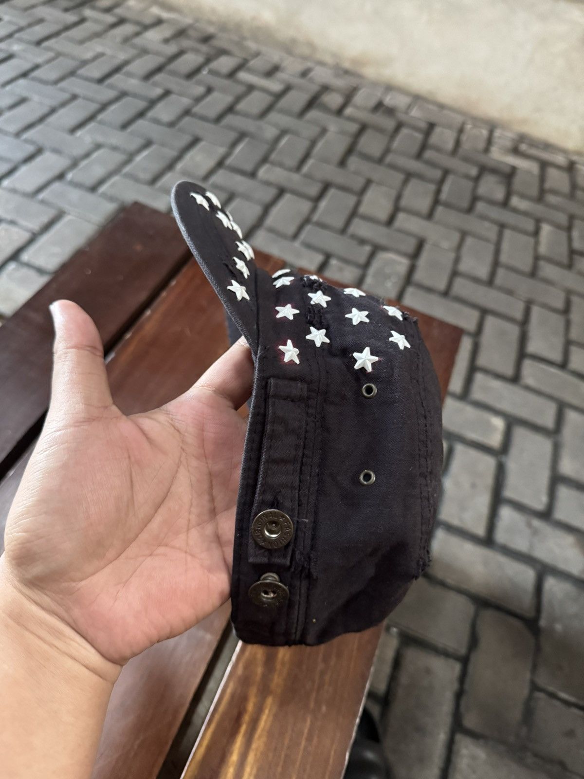 14th Addiction Crazy Studded Hats Distressed ifsix style Size ONE SIZE - 5 Thumbnail