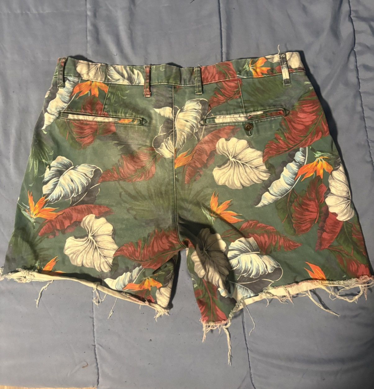 Gap Gap Men's Chino Shorts Floral Print Flat Front Casual Size US 31 - 6 Thumbnail
