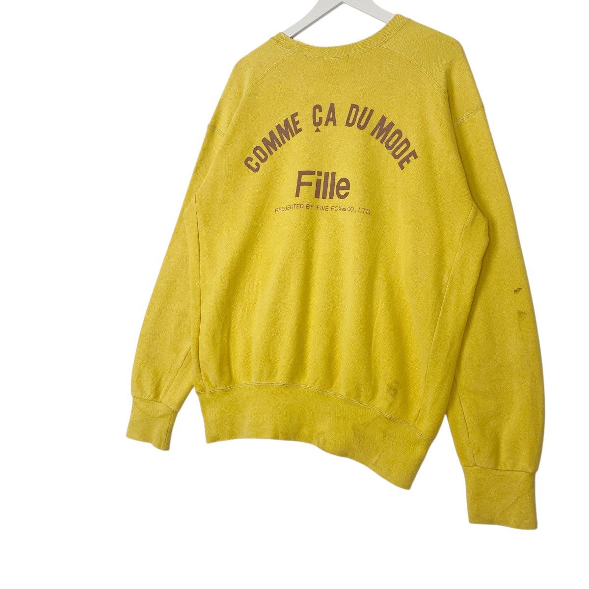 Vintage Vintage 90s Comme Ca Du Mode Crewneck Sweatshirt Yellow Sz L Size US L / EU 52-54 / 3 - 2 Thumbnail