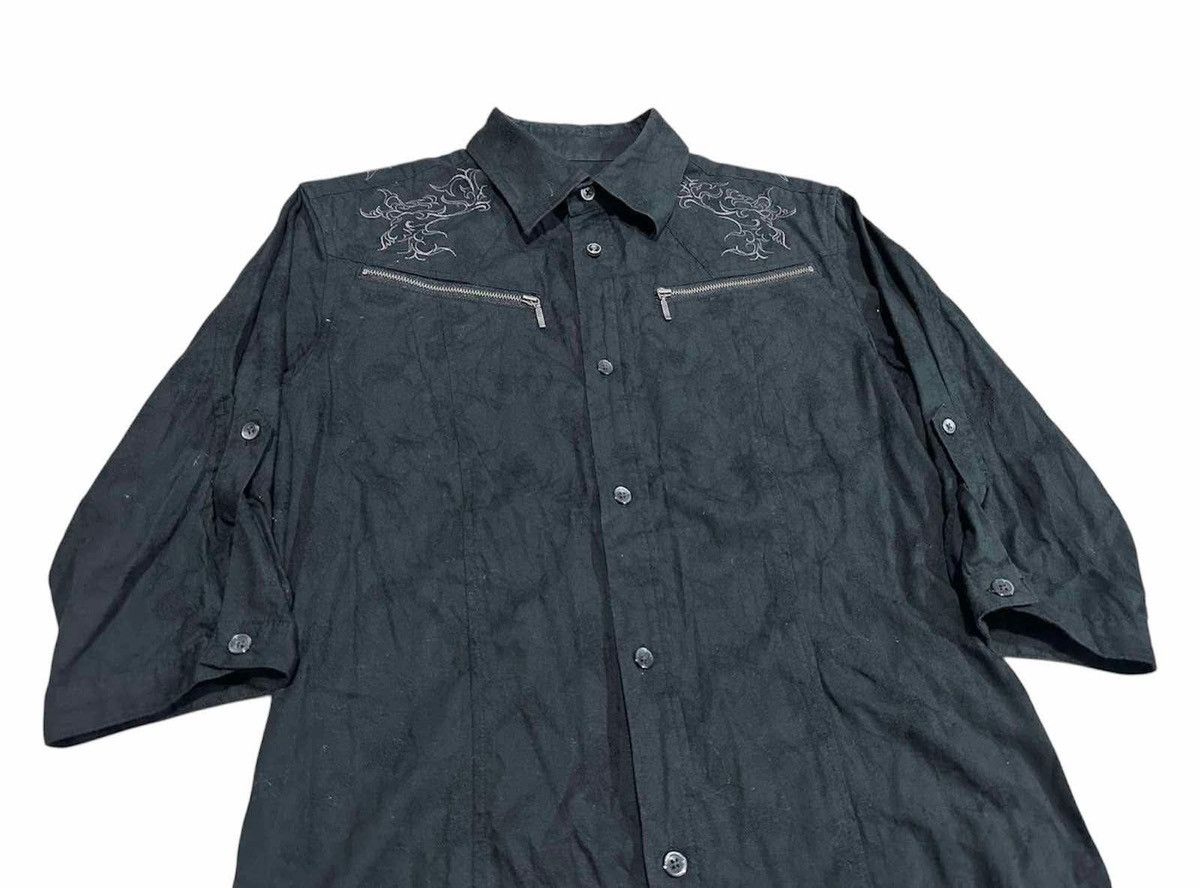 If Six Was Nine × Japanese Brand × Tornado Mart 🔥Y2K Archived Tornado Mart Tribal Shirt Zip Goth Punk Size US L / EU 52-54 / 3 - 3 Thumbnail