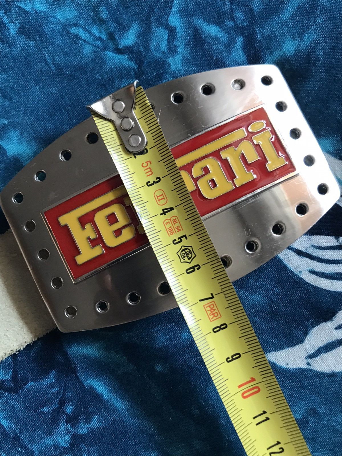 Ferrari 1980s VERY RARE FERRARI LEATHER BELT WITH IRON PLAQUE Size 36 - 14 Thumbnail