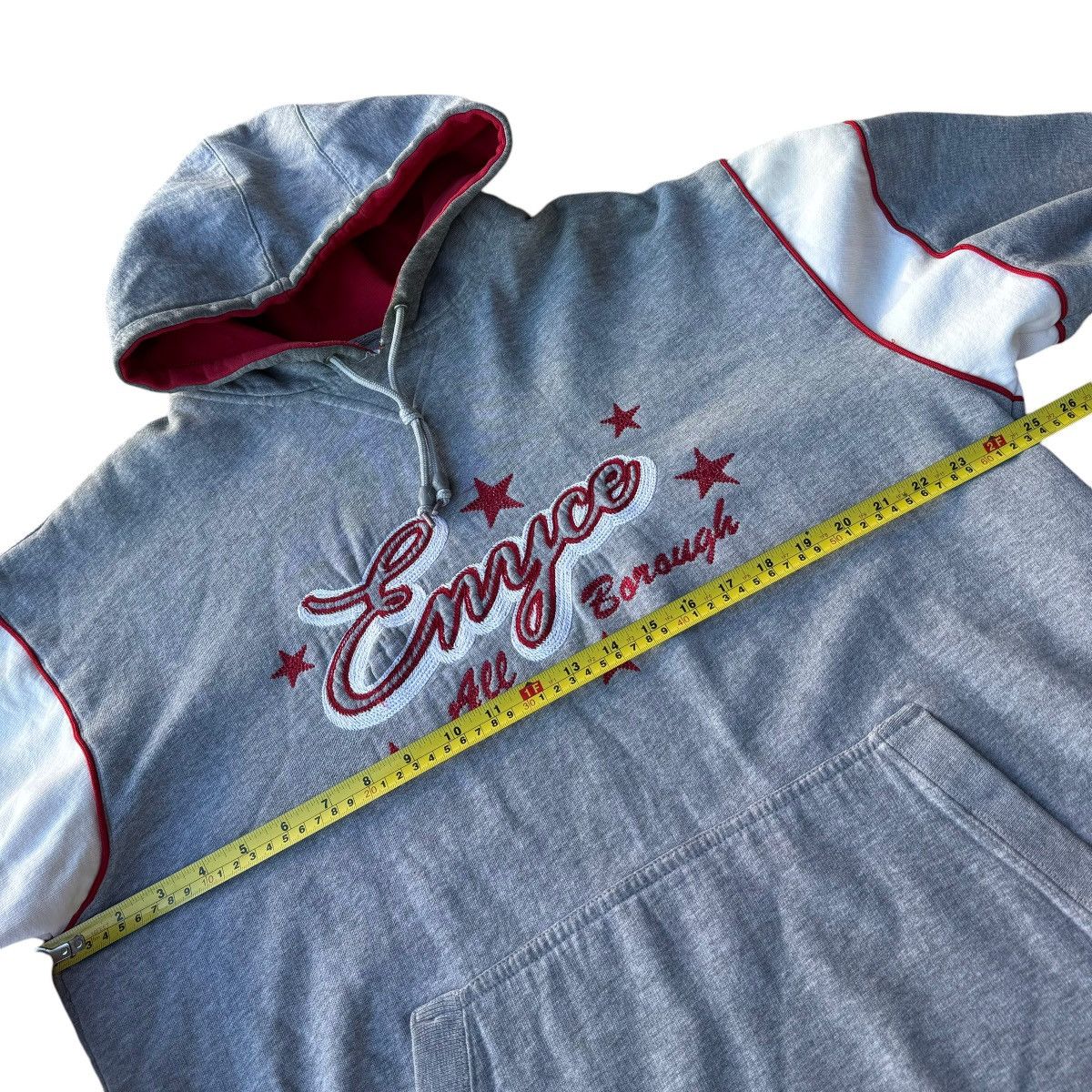 ENYCE Baggy Y2K Oversized Varsity Hoodie Skater Hiphop