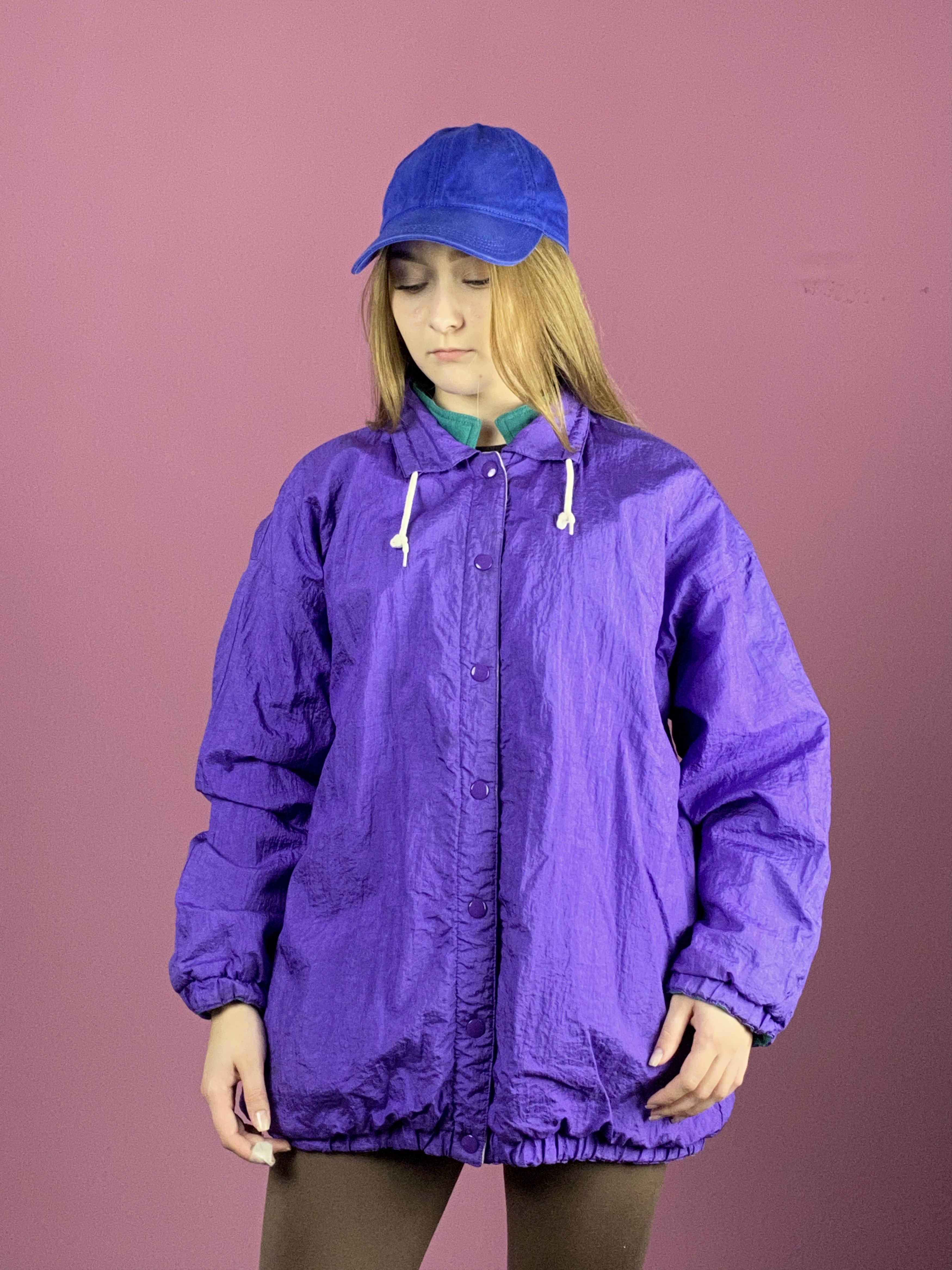 Vintage 90s Vintage Women's Windbreaker Jacket - M Size M / US 6-8 / IT 42-44 - 1 Thumbnail