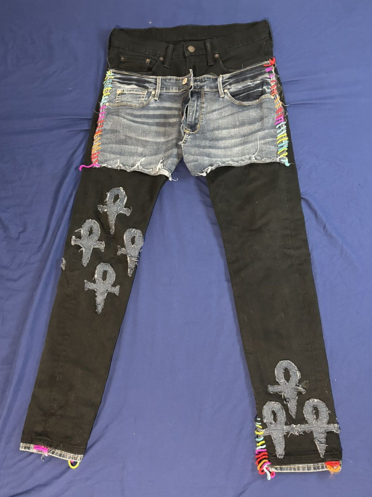 Other 2-tone Ankh Patch Custom Jeans Size US 32 / EU 48 - 2 Thumbnail