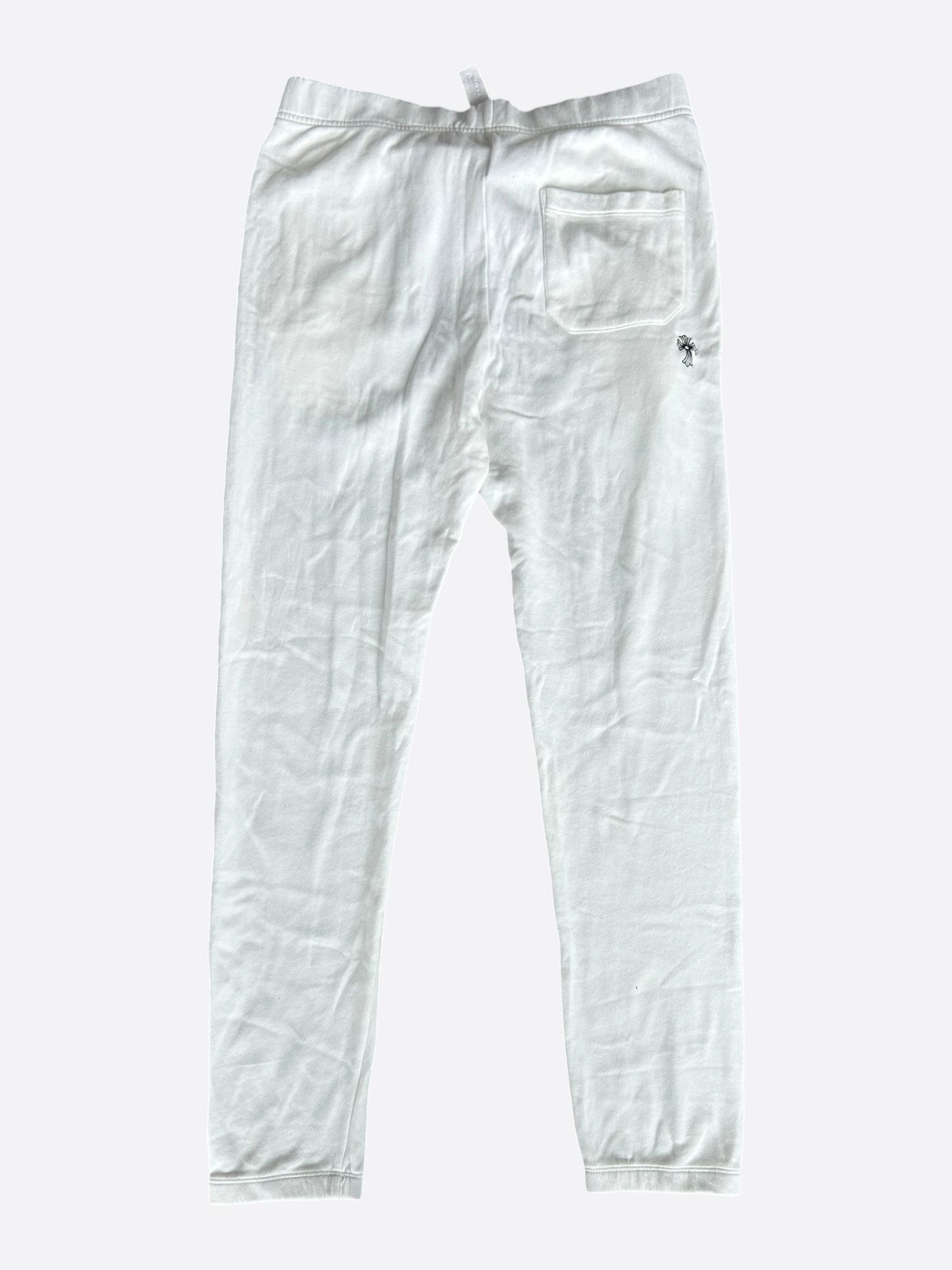 Chrome Hearts White & Black Embroidered Eyechart Logo Women's Sweatpants Size 32" / US 10 / IT 46 - 2 Thumbnail