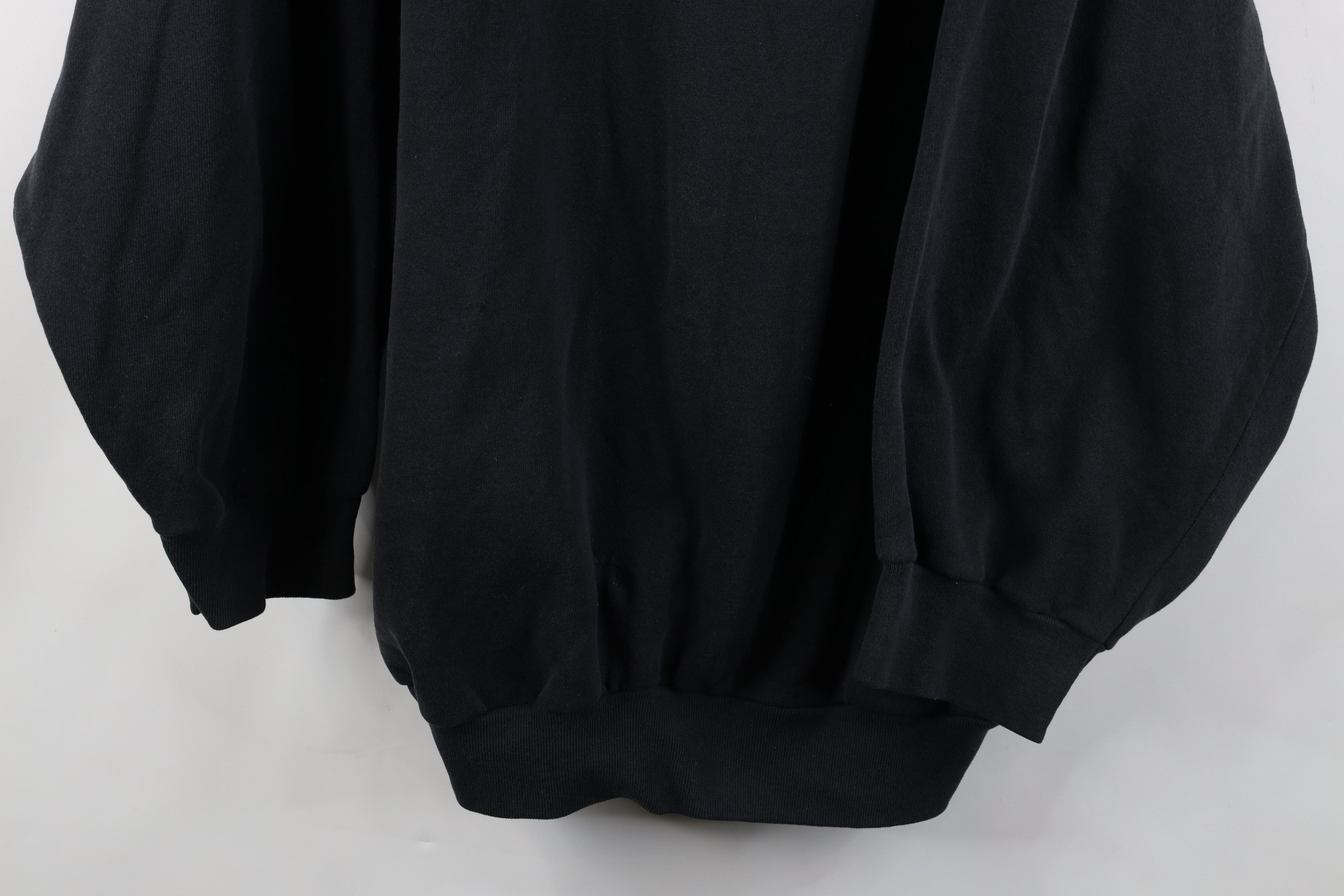 Vintage Vintage 90s Streetwear Blank Crewneck Sweatshirt Black USA Size US XXL / EU 58 / 5 - 3 Thumbnail