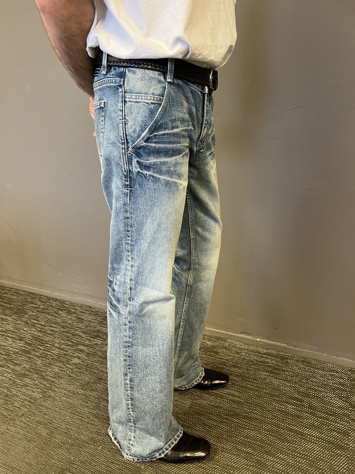 Fax Copy Express “000” Slim Flared Jeans Size 32" / US 10 / IT 46 - 9 Thumbnail