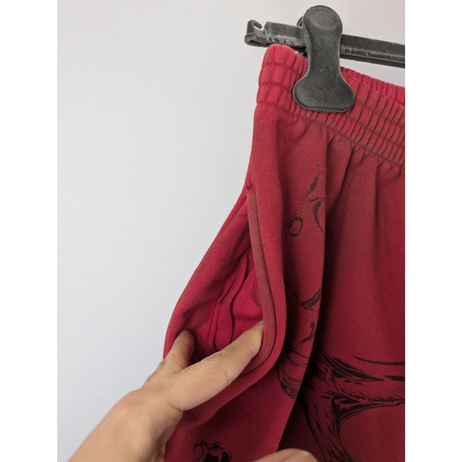 Balenciaga o1rshd1 Baggy Sweatpants & Joggers in Red/Black Size US 32 / EU 48 - 7 Thumbnail