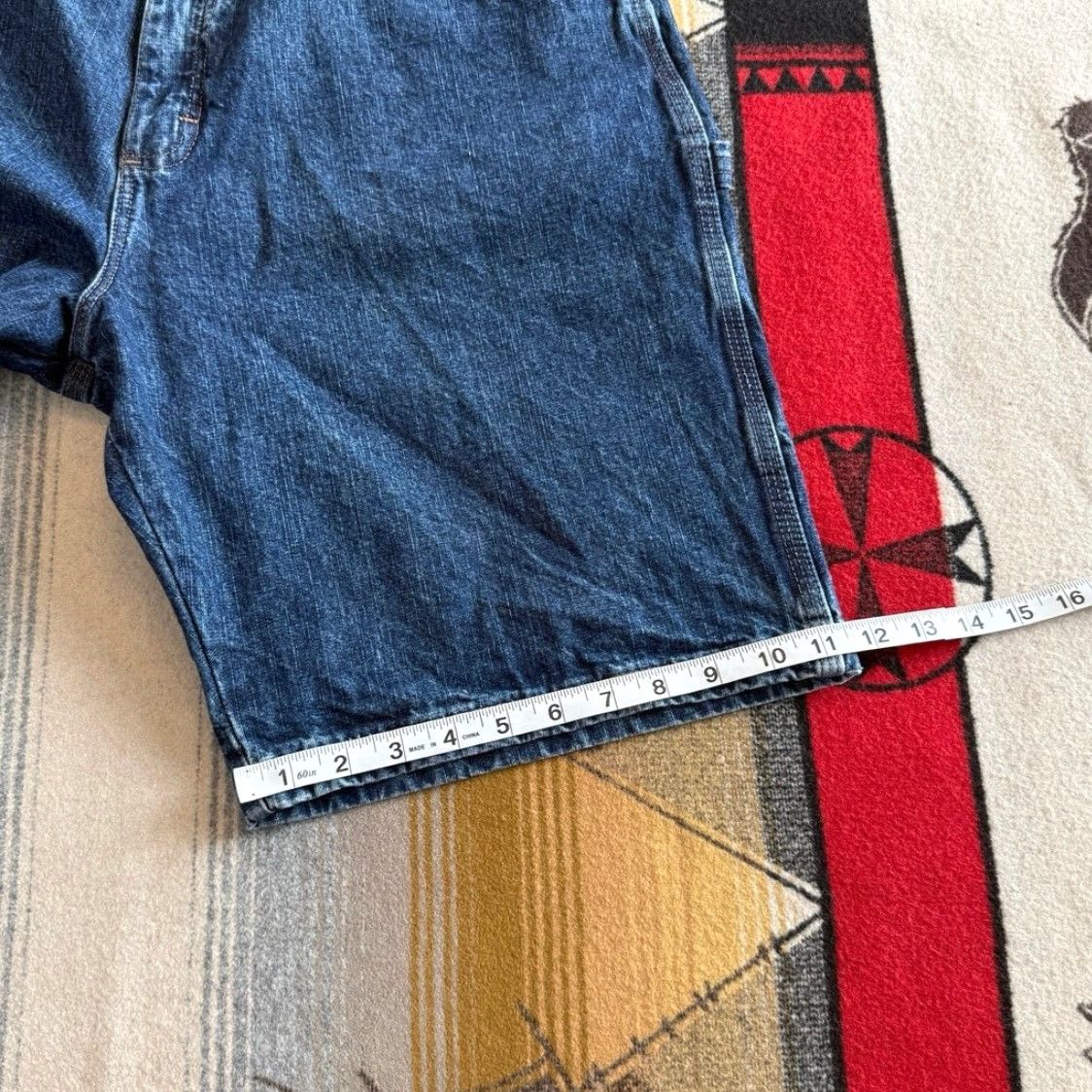 Wrangler VINTAGE Wrangler Denim Carpenter Short Jorts 36 Blue Men Regular Waist 36 Workwear 90s Y2K Grunge Skate Size US 36 / EU 52 - 7 Thumbnail