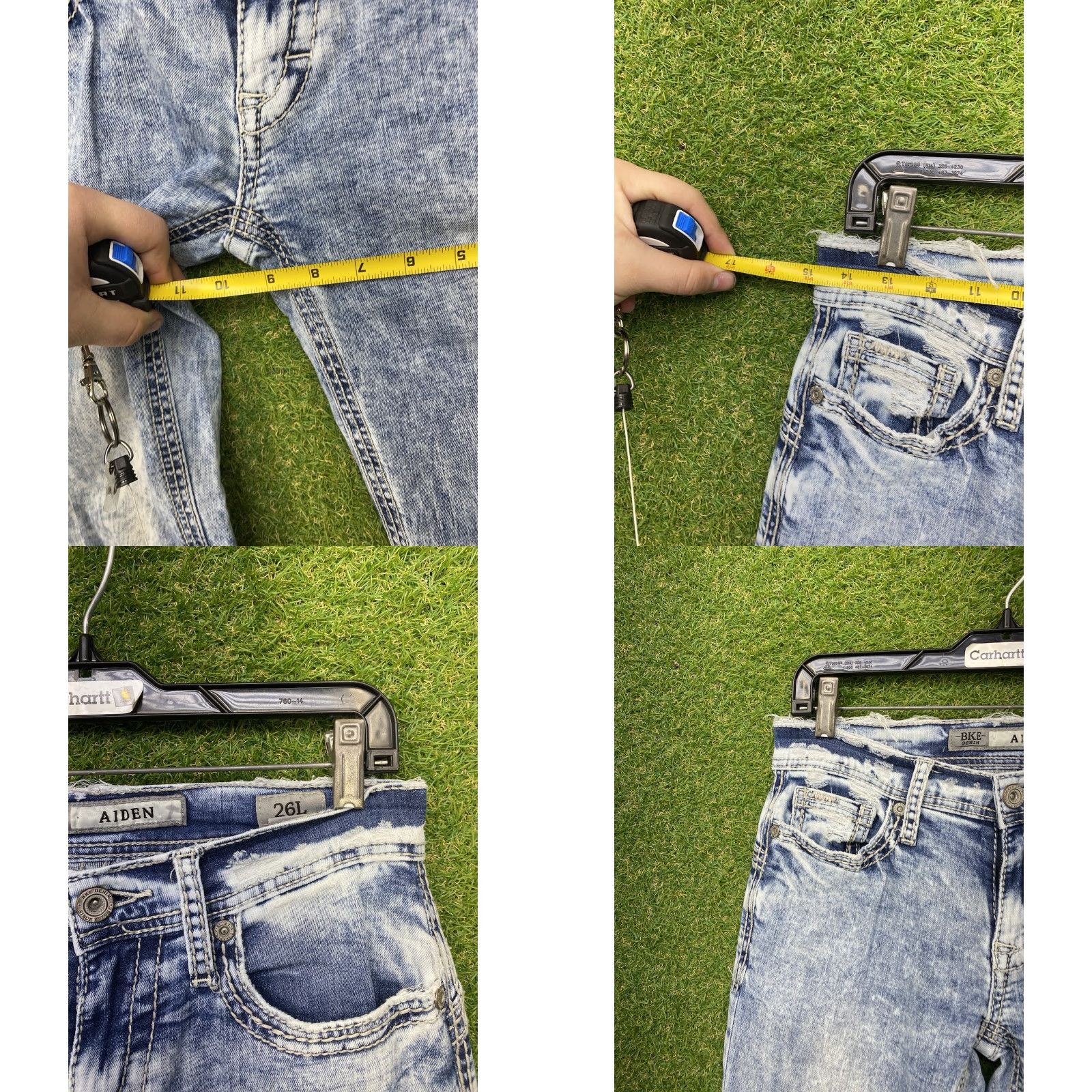 Vintage Vintage Buckle BKE Jeans Mens 26L Aiden Straight Leg Mid Rise Distressed Light Wash Denim 3D Y2K band hip hop rock retro 2000s USA Logo Mens Jeans Size US 26 / EU 42 - 8 Thumbnail