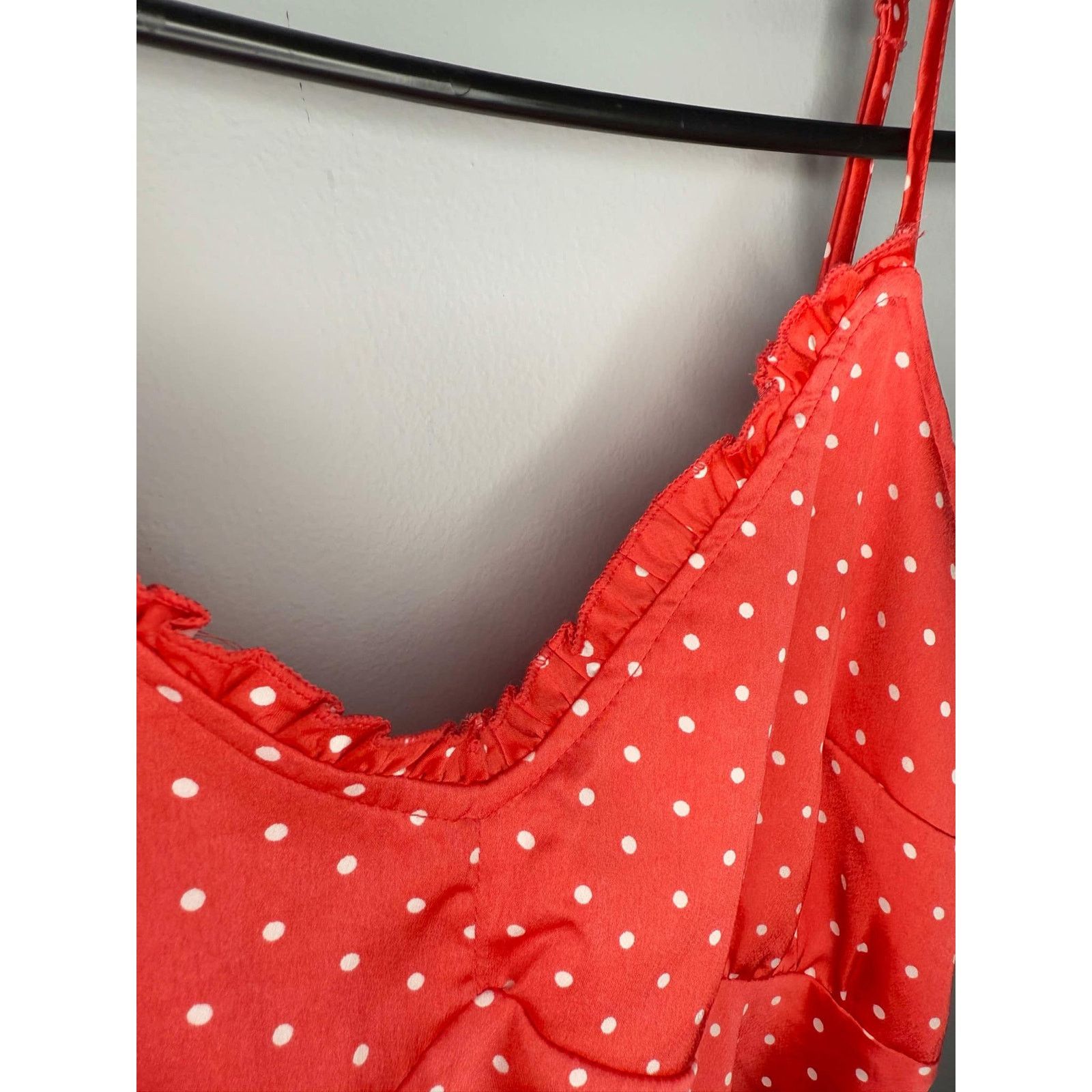 Other Japna Polka Dot Sleeveless V-Neck Midi Slip Dress Red M Size M / US 6-8 / IT 42-44 - 4 Thumbnail
