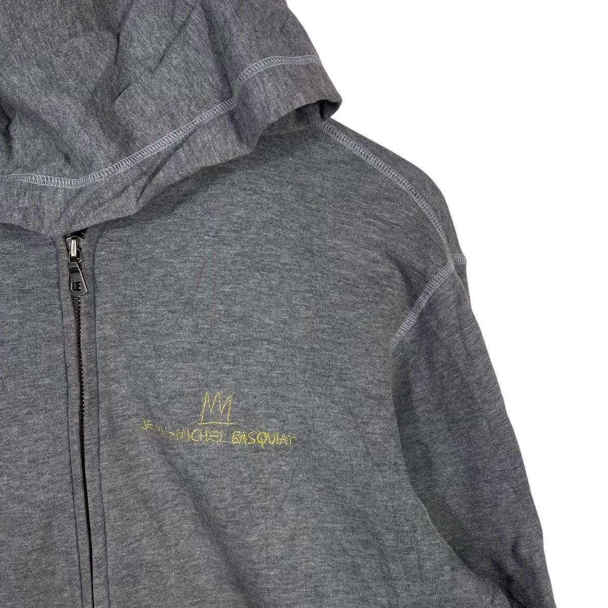 Jean-Michel Basquiat Jean Michel Basquiat Full Zip Hoodie Grey Embroidered Art Size US L / EU 52-54 / 3 - 6 Thumbnail