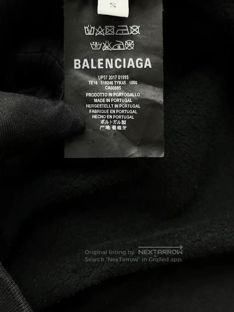 Balenciaga Balenciaga Black 'New Logo' Front and Back Letter Logo Swe Size US S / EU 44-46 / 1 - 5 Thumbnail