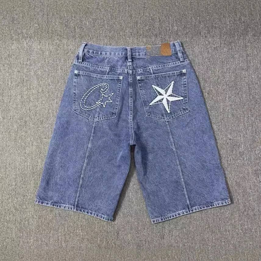 Japanese Brand × Vintage retro embroidered denim shorts Size US 40 / EU 56 - 2 Thumbnail