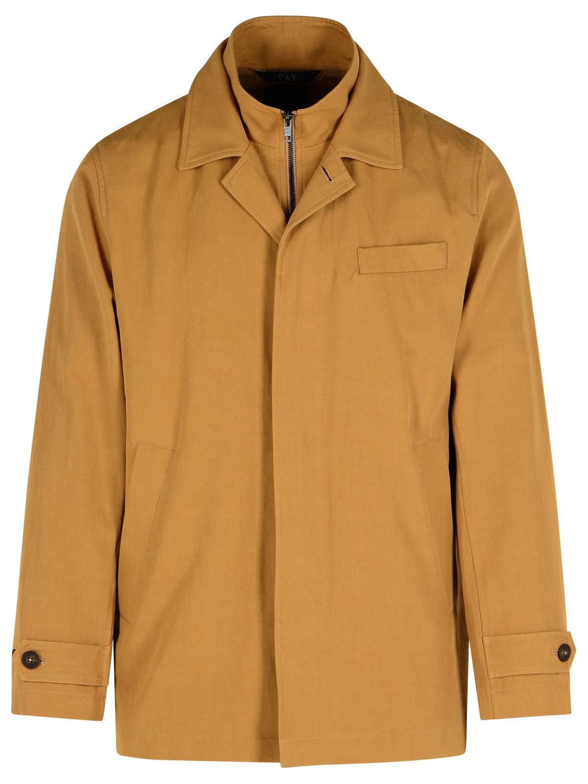 Fay FAY 'Morning' Beige Cotton Blend Jacket Size US XL / EU 56 / 4 - 1 Thumbnail